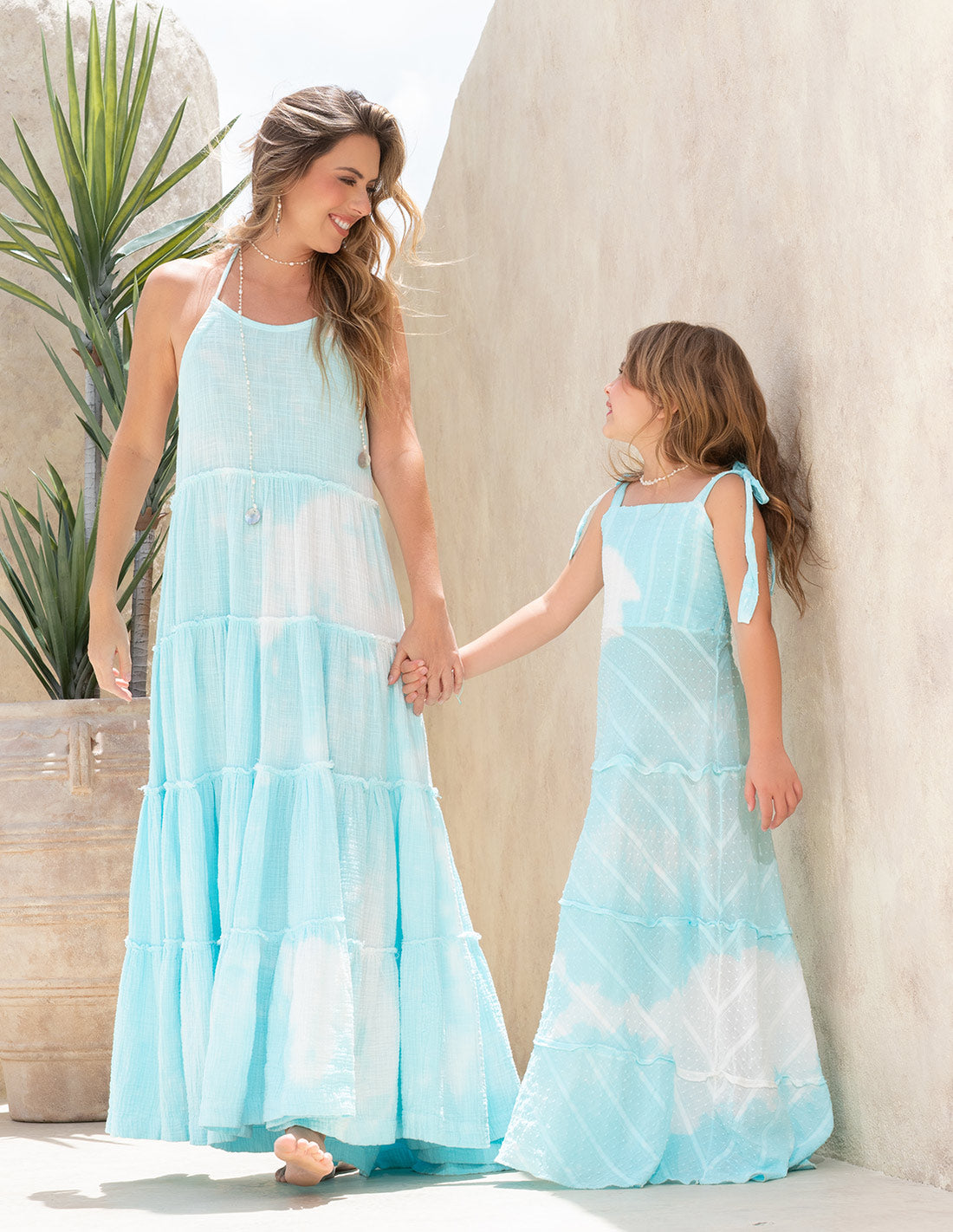 Solara Dress Spotted Turquoise