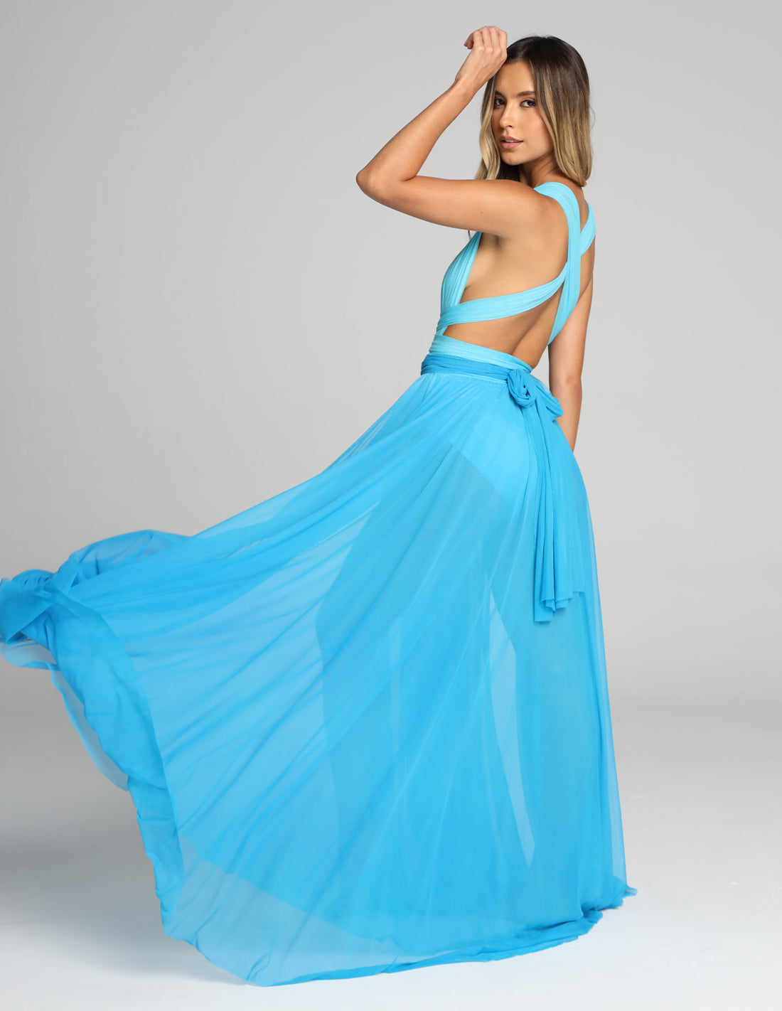 Hydra Dress Faded Blue. Dress In Faded Blue. Entreaguas