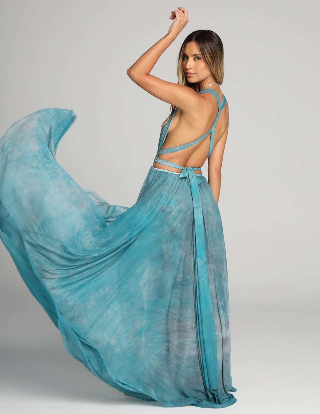 Hydra Dress Spotted Blue + Black. Dress In Spotted Blue + Black. Entreaguas