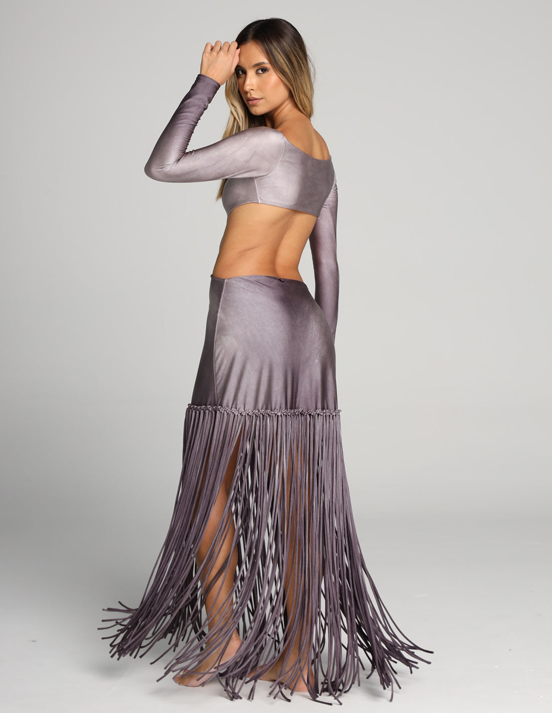 Aloha Dress Faded Gray. Hand-Dyed Dress In Faded Gray. Entreaguas