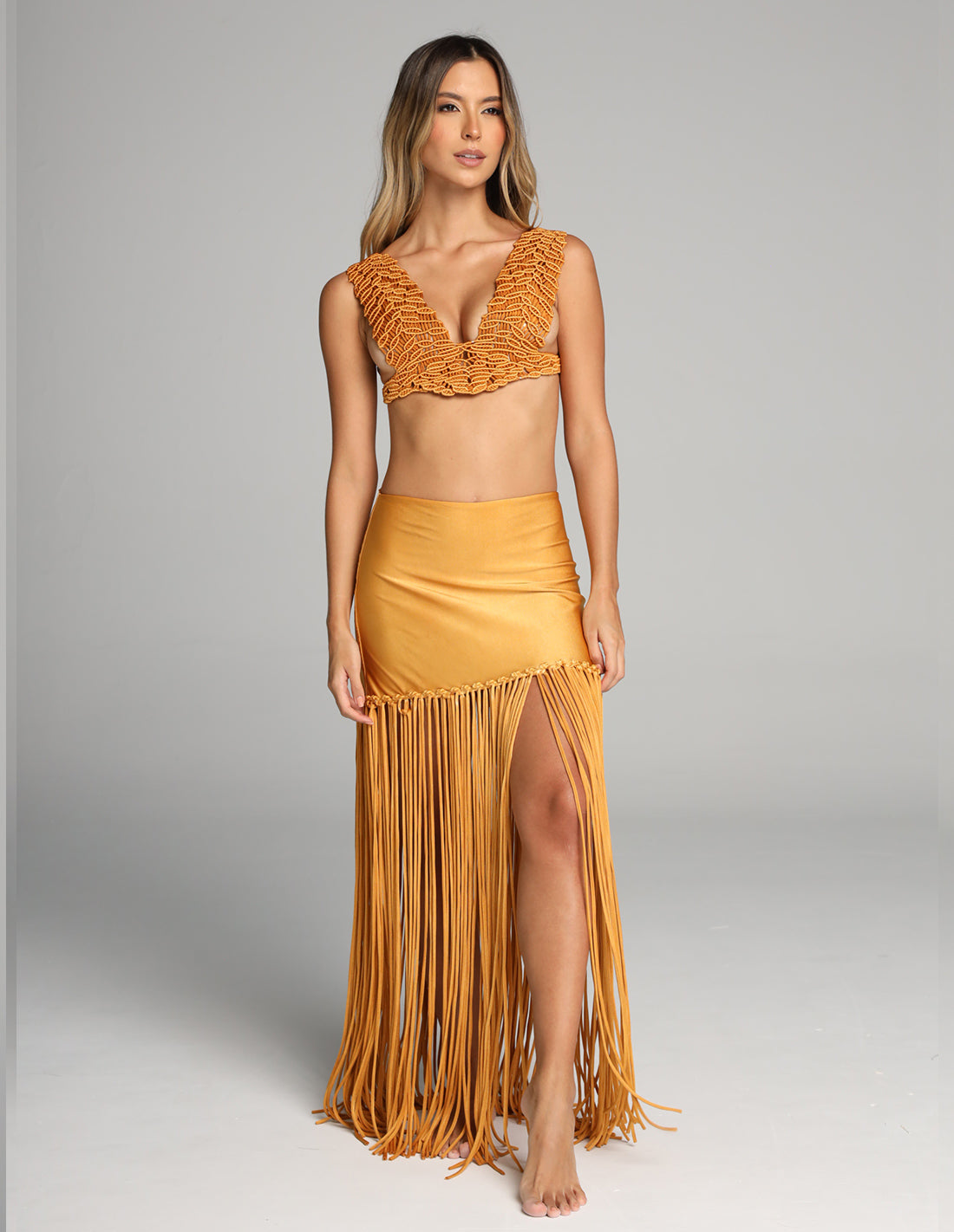 Aloha Skirt Gold Mustard