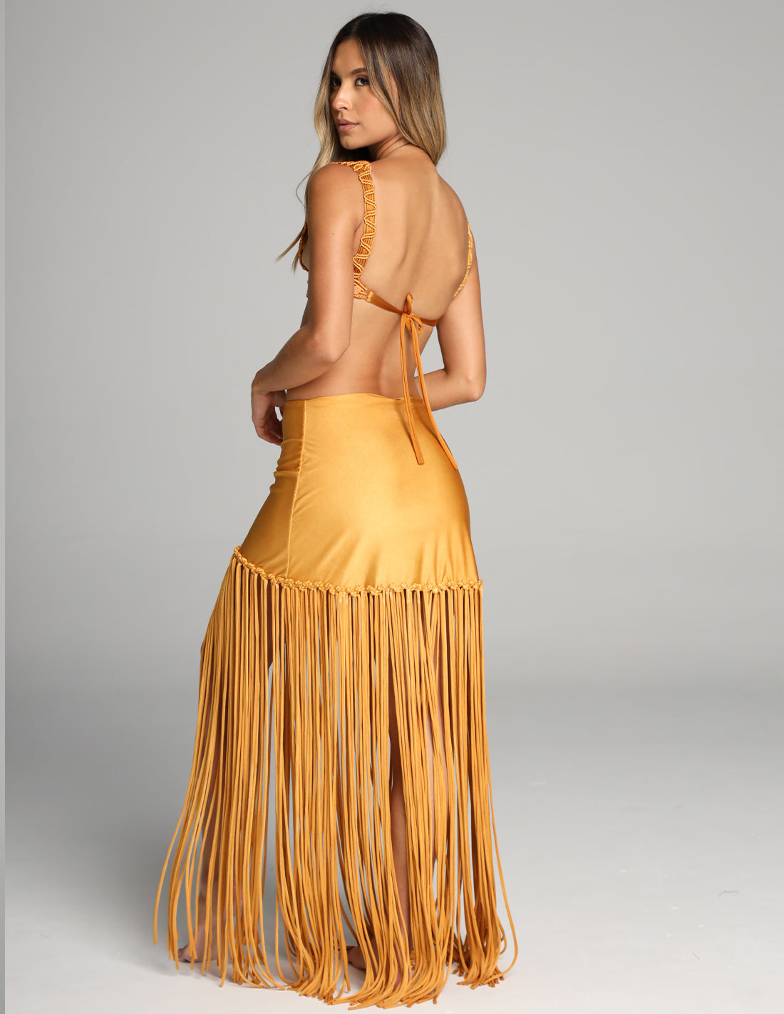 Aloha Skirt Gold Mustard