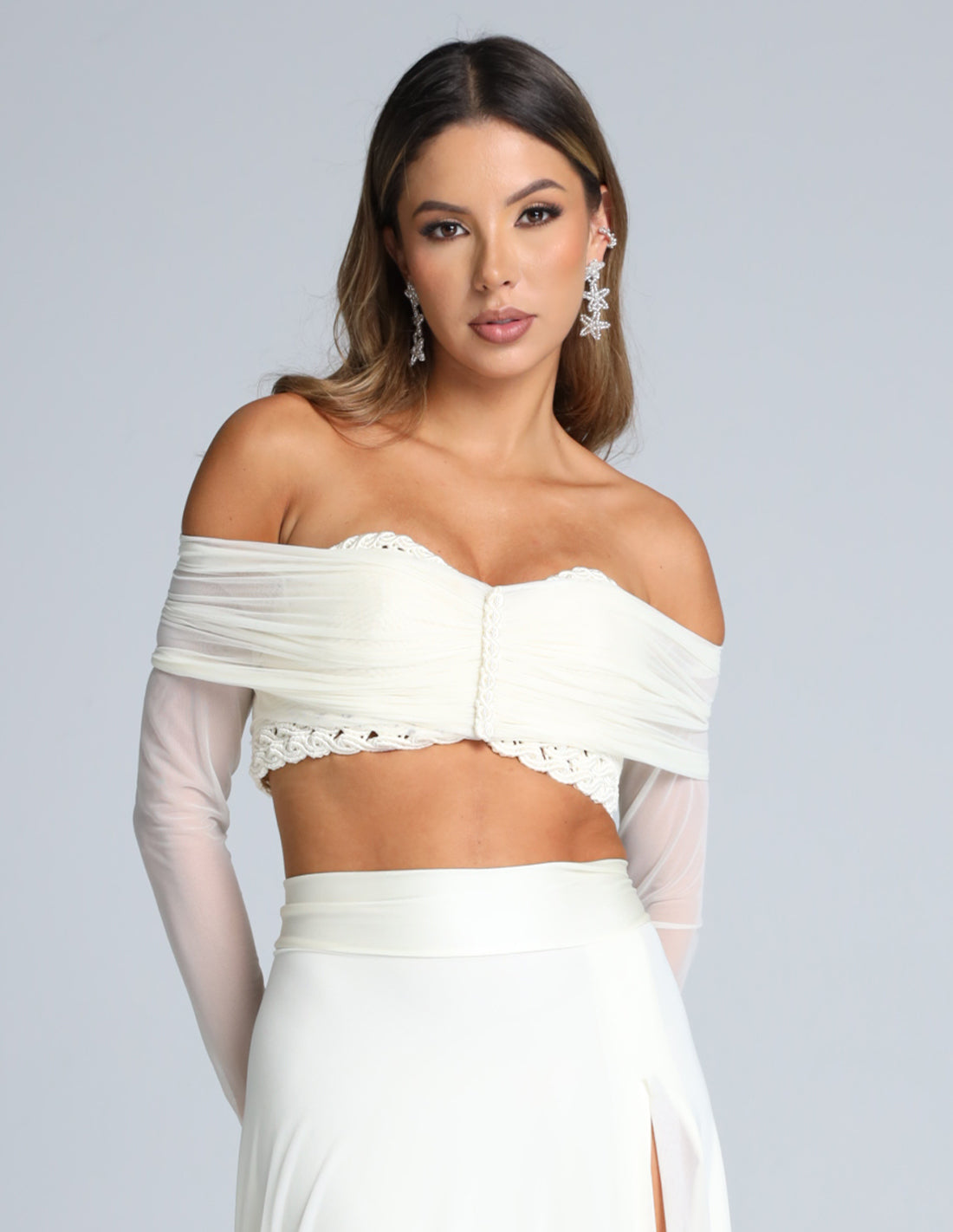 Selene Crop Top Ivory