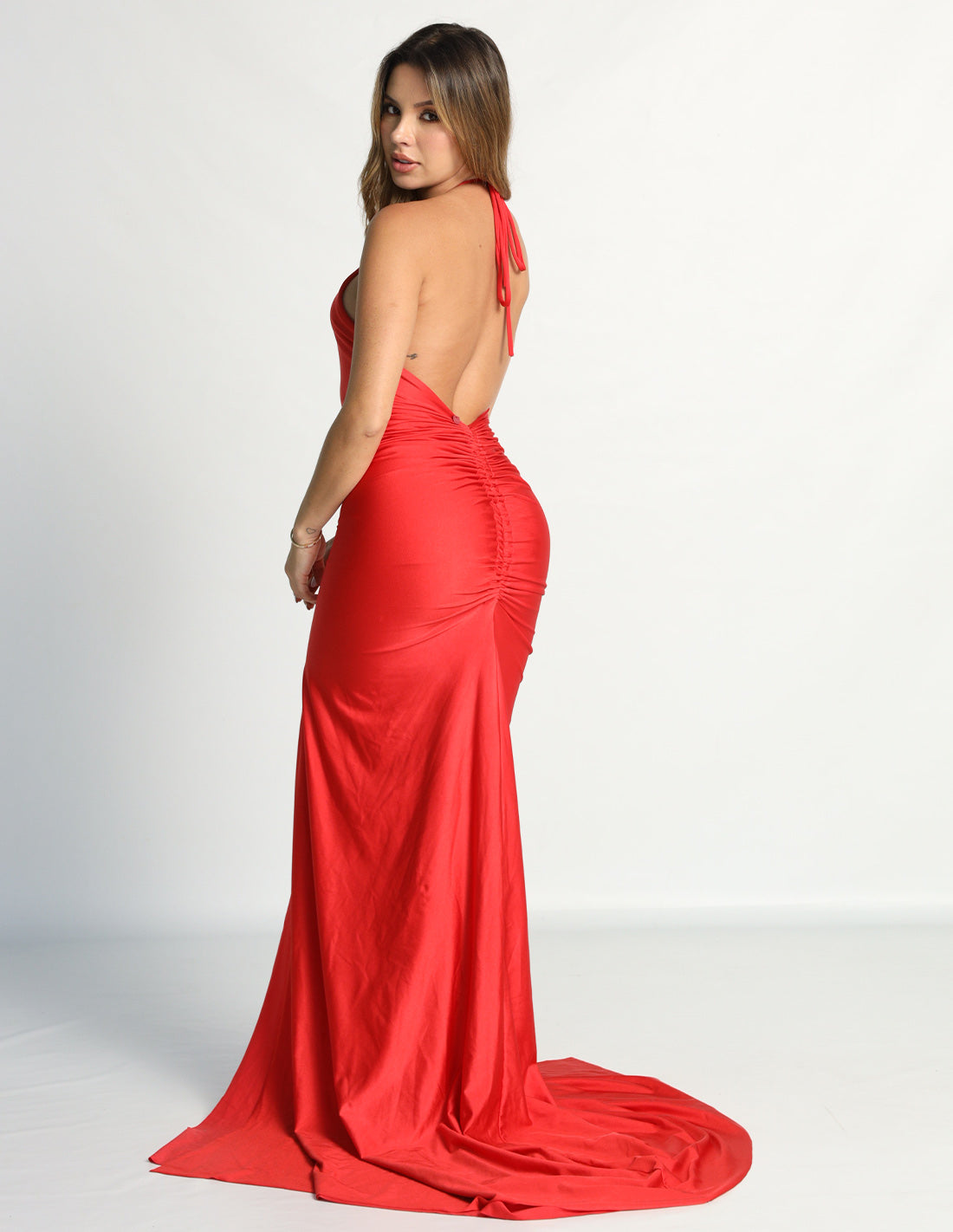 Juniper Dress Tomatoe. Hand-Dyed Dress In Tomatoe. Entreaguas
