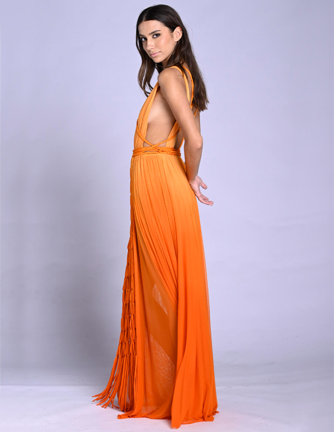 Diosa Dress Faded Orange