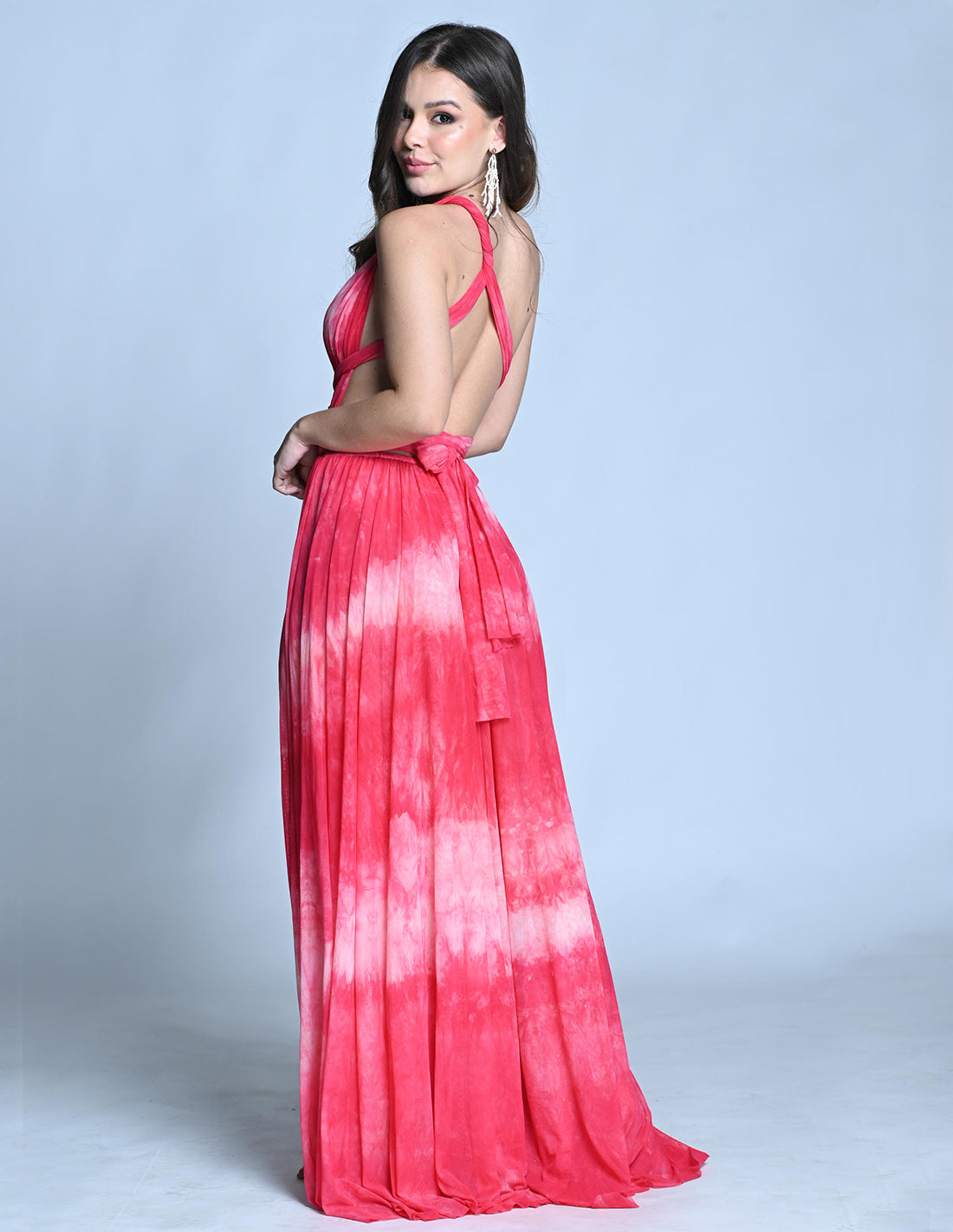 Hydra Dress Cherry Hand Dyed. Hand-Dyed Dress In Cherry Hand Dyed