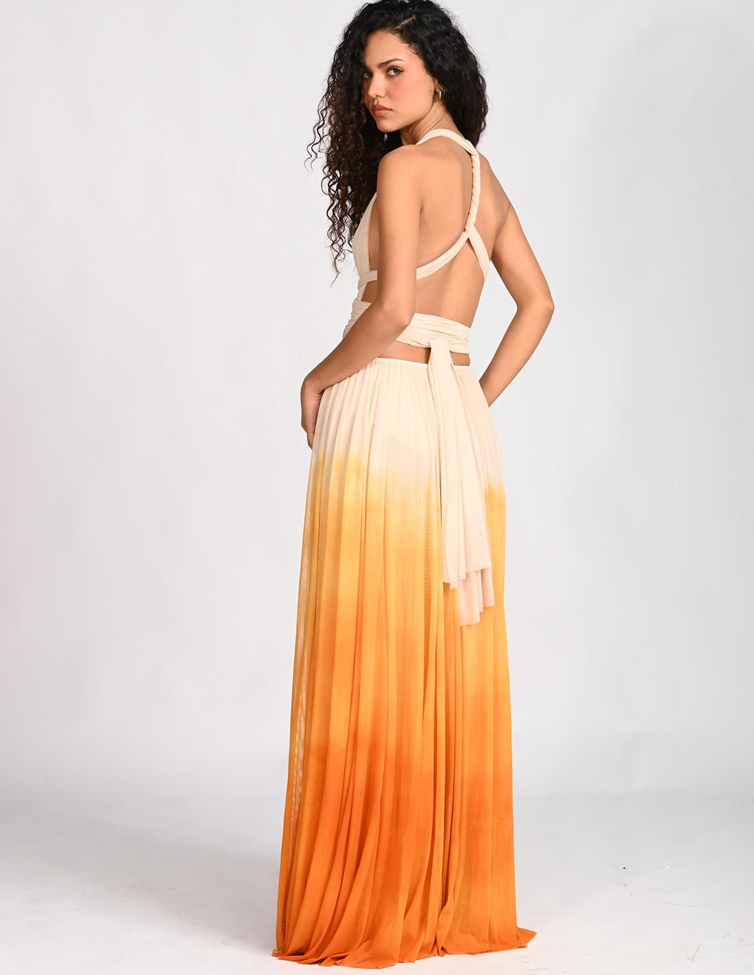 Hydra Dress Nude + Thai. Hand-Dyed Dress In Nude + Thai