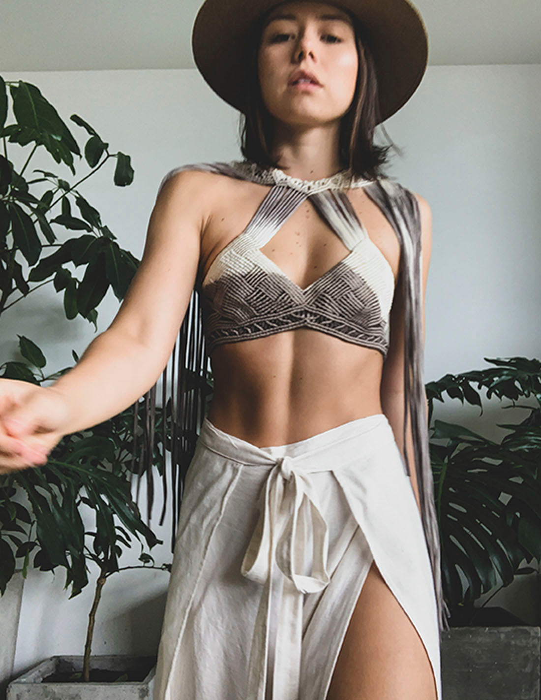 Warrior Crop Top Grey