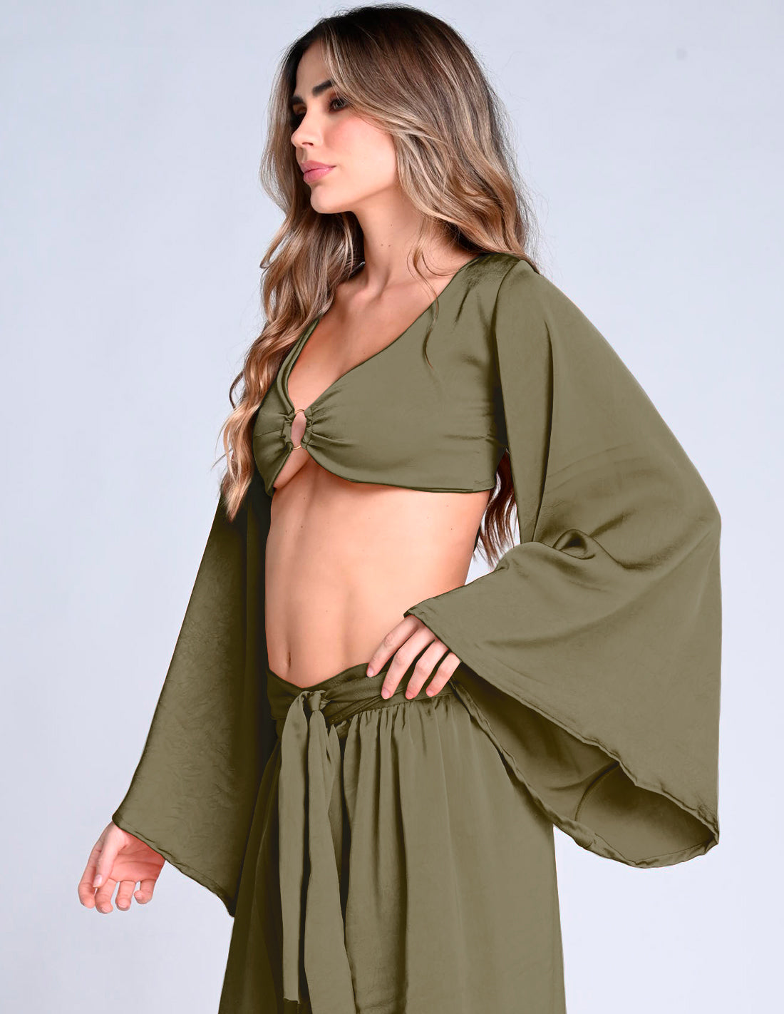 Laya Crop Top Green. Crop Top In Green