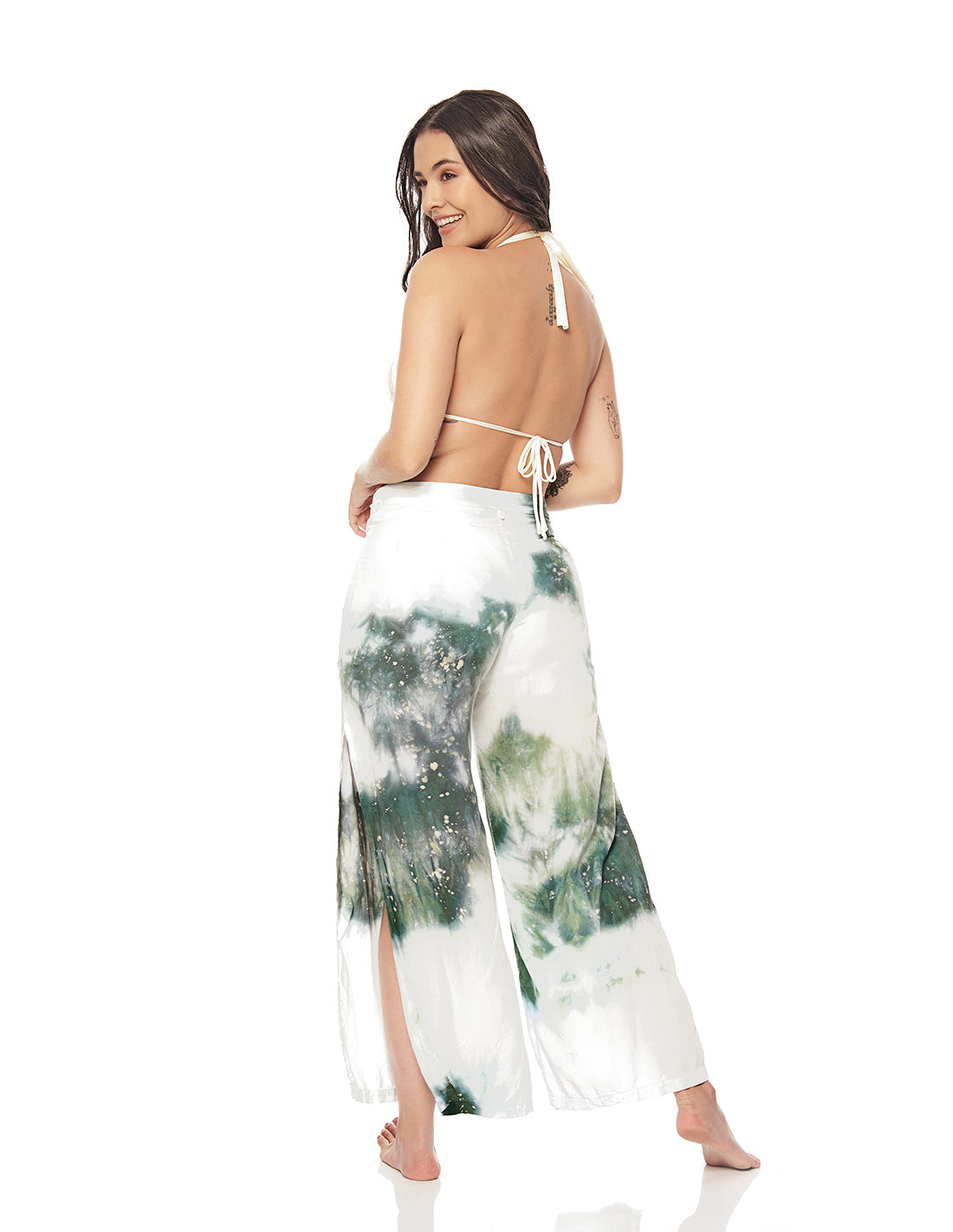 Earth Pant Seaweed. Hand-Dyed Beach Pant In Seaweed. Entreaguas
