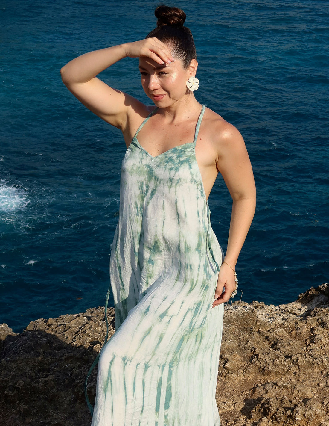 Nira Jumpsuit Spotted Green Stone