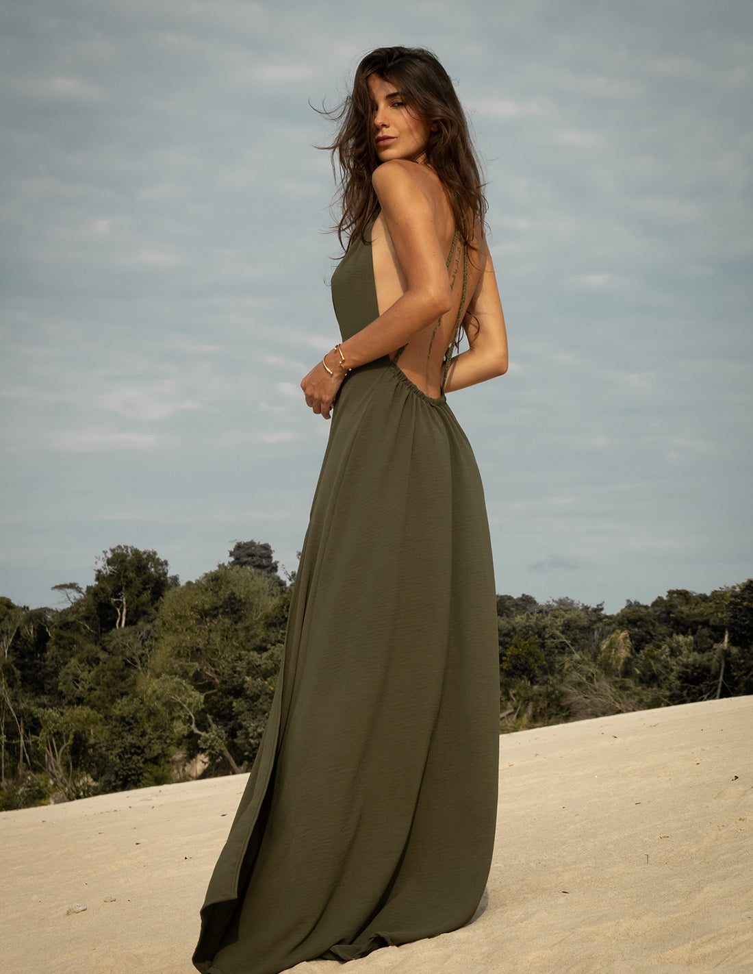 Amber Dress Military Green