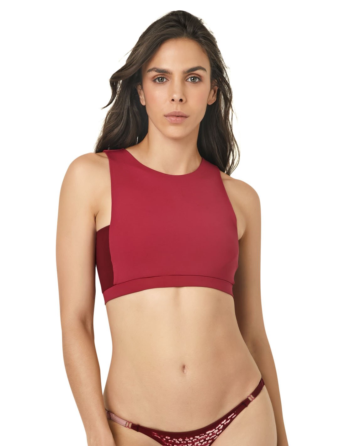 Top Burgundy. Bikini Top In Burgundy. Entreaguas