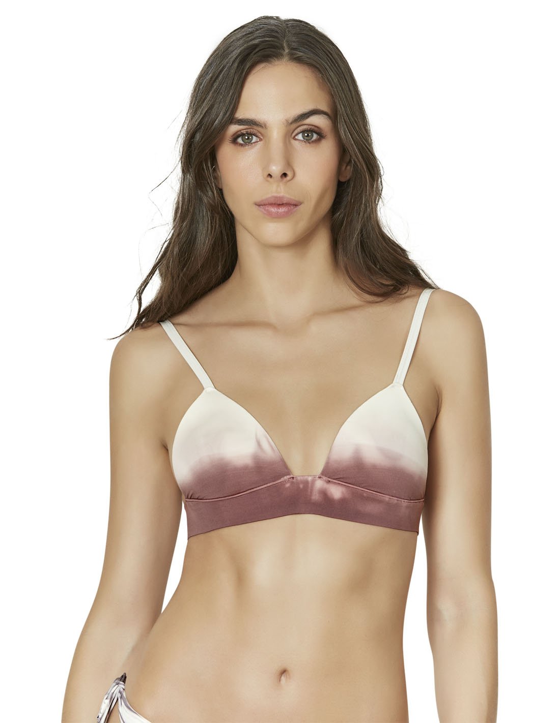 push up bikini top in ivory+coral blush water 1 1