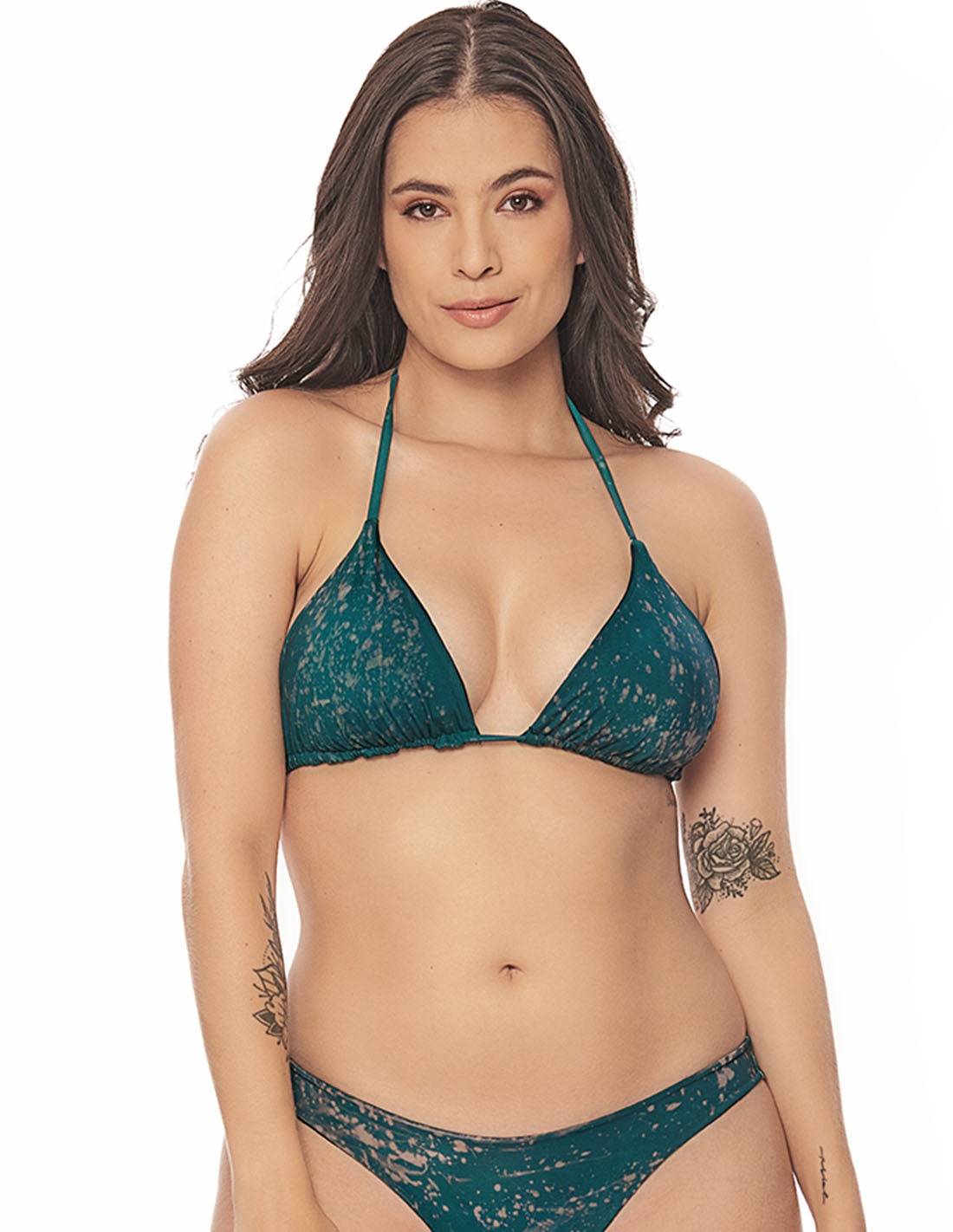 Lagon Top Aqua. Hand-Dyed Bikini Top In Aqua. Entreaguas