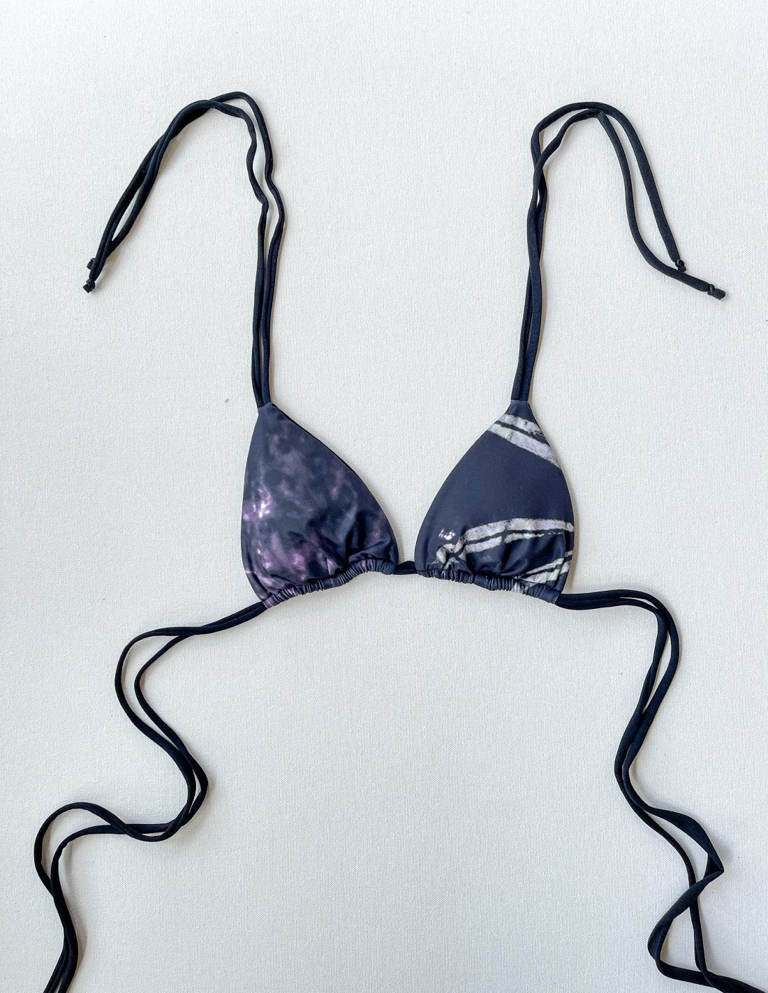 Black Palm Trees Top. Bikini Top In Black Palm Trees. Entreaguas