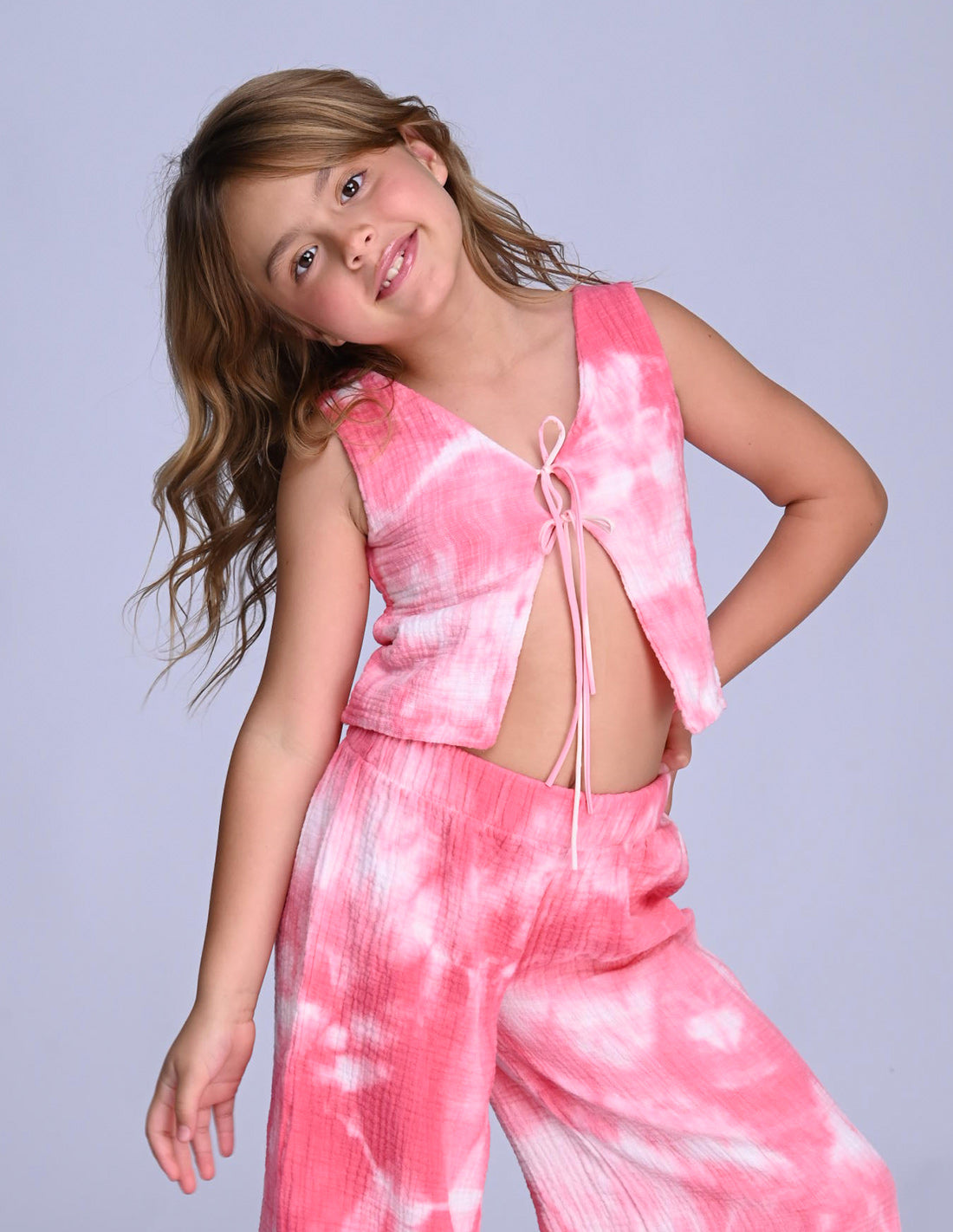 Outfit: Vest & Pant Spotted Rose