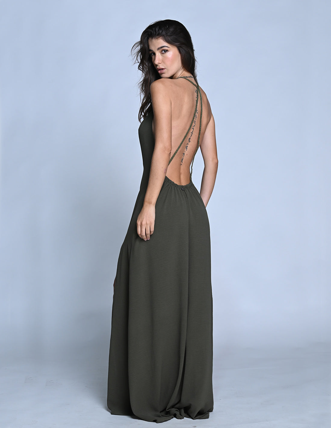 Amber Dress Military Green. Dress In Military Green