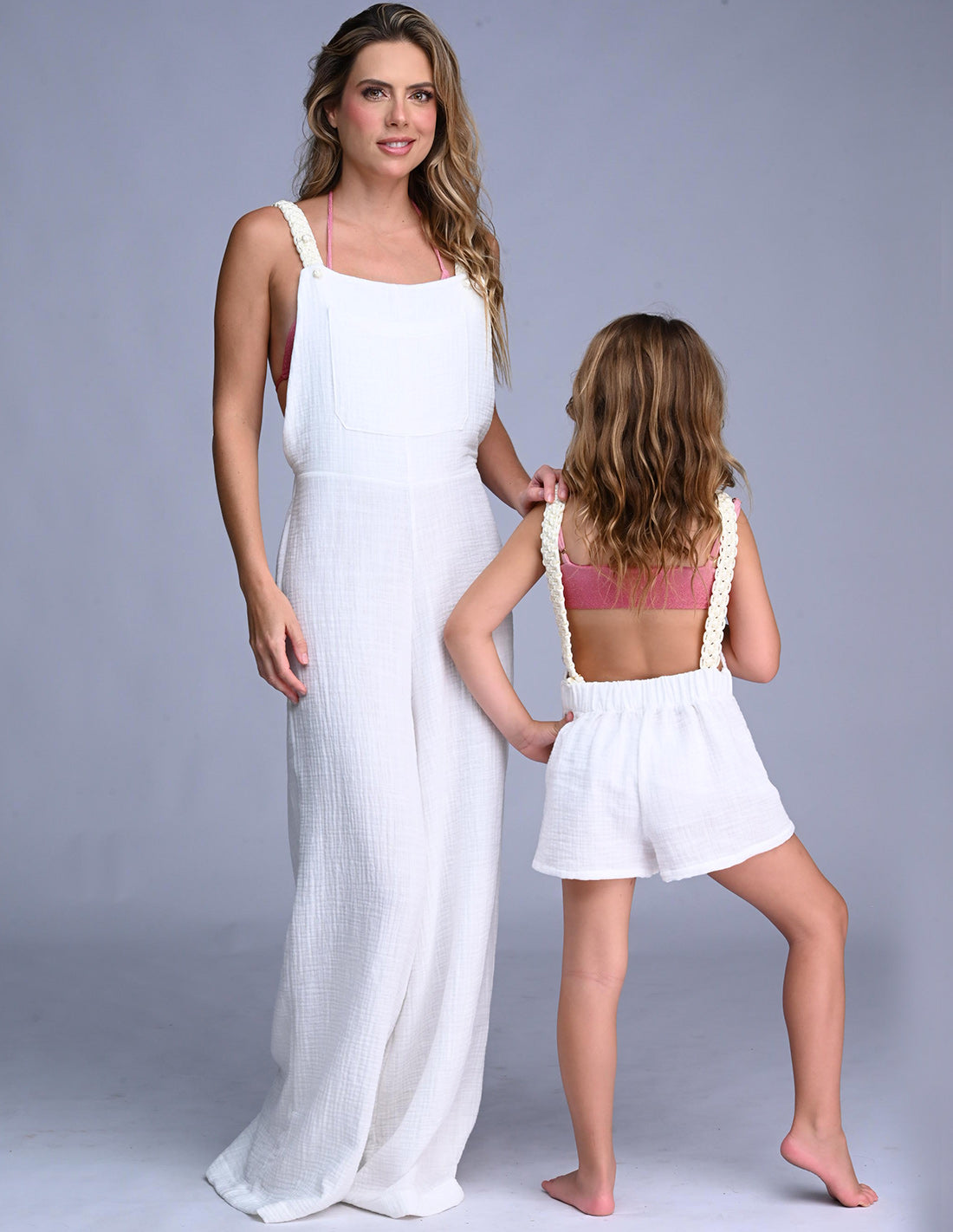 Naira Jumpsuit Ivory. Jumpsuit With Hand Woven Macramé In Ivory