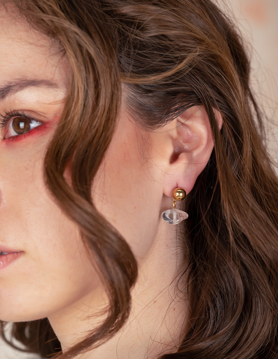 Artic Earring Crystal. Earring In Crystal. Entreaguas