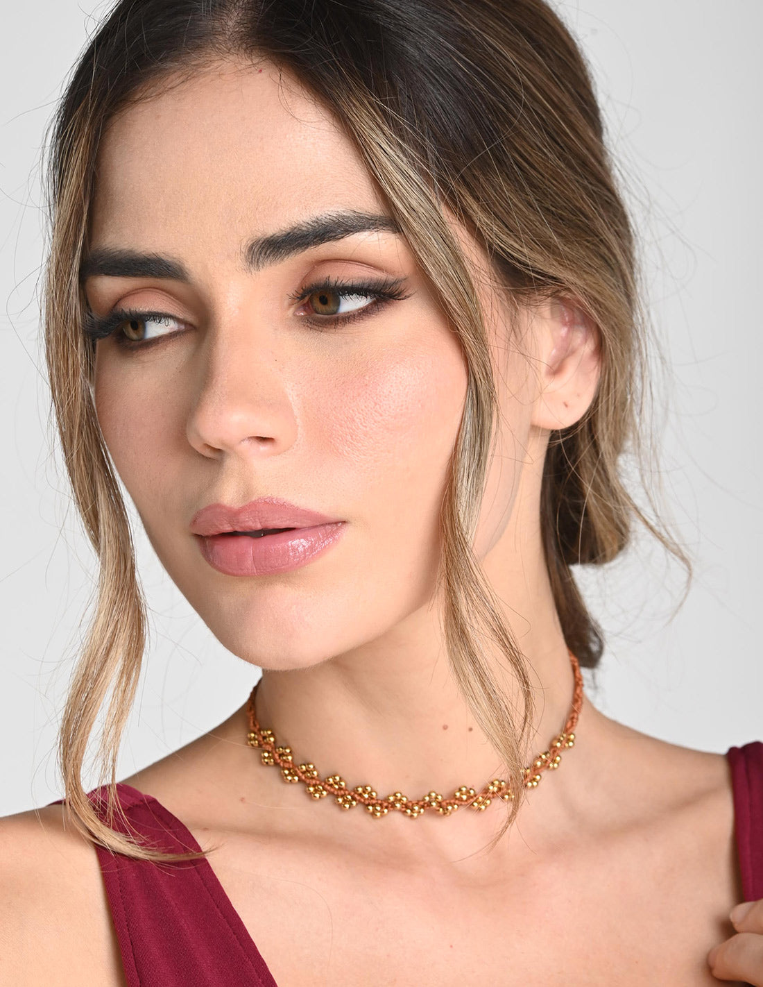 Nayara Choker Ochre. Choker In Ochre