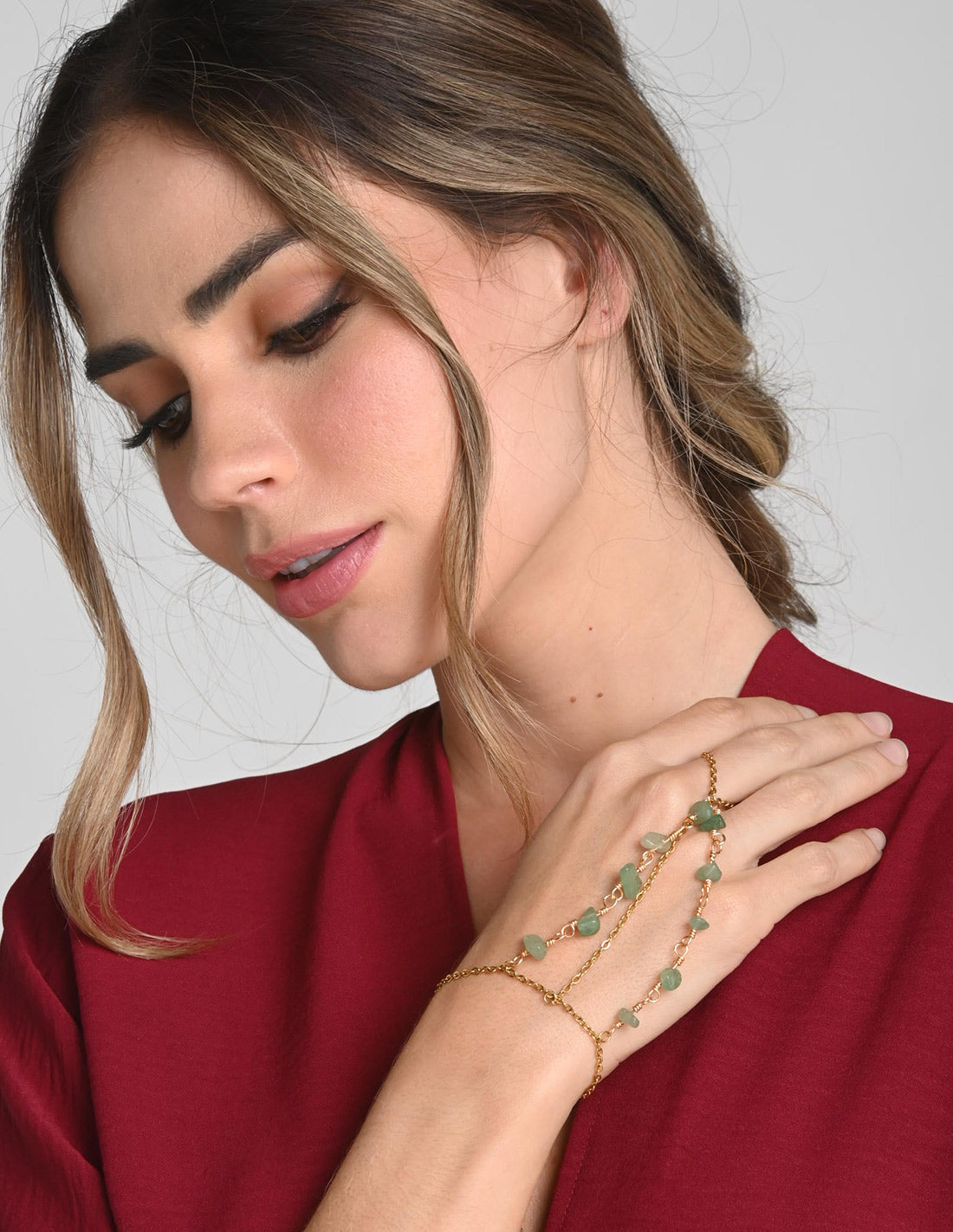 Indira Handle Aventurina + Green. Handle In Aventurina + Green