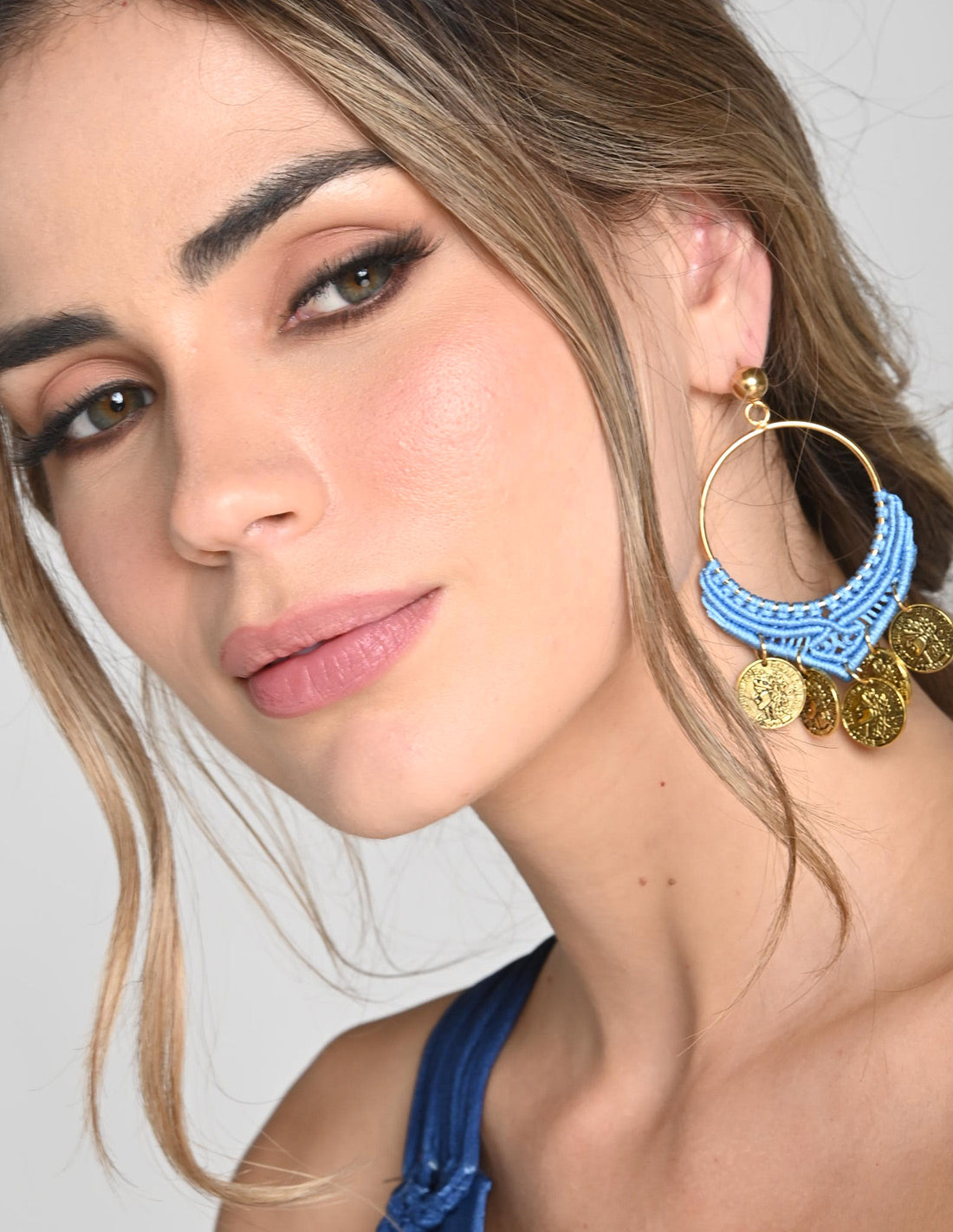 Asha Earring Blue Sky. Earring In Blue Sky