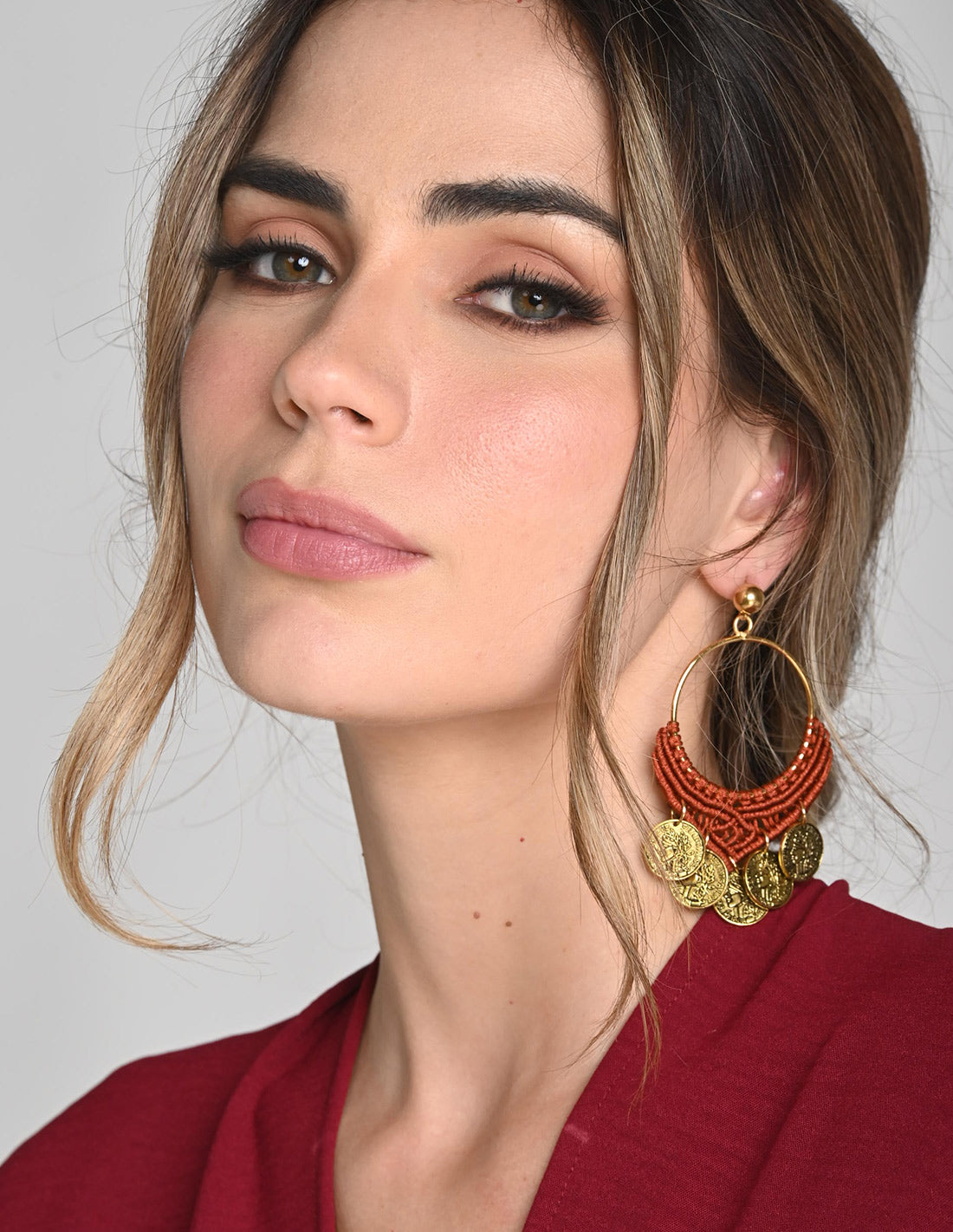 Asha Earring Ochre. Earring In Ochre