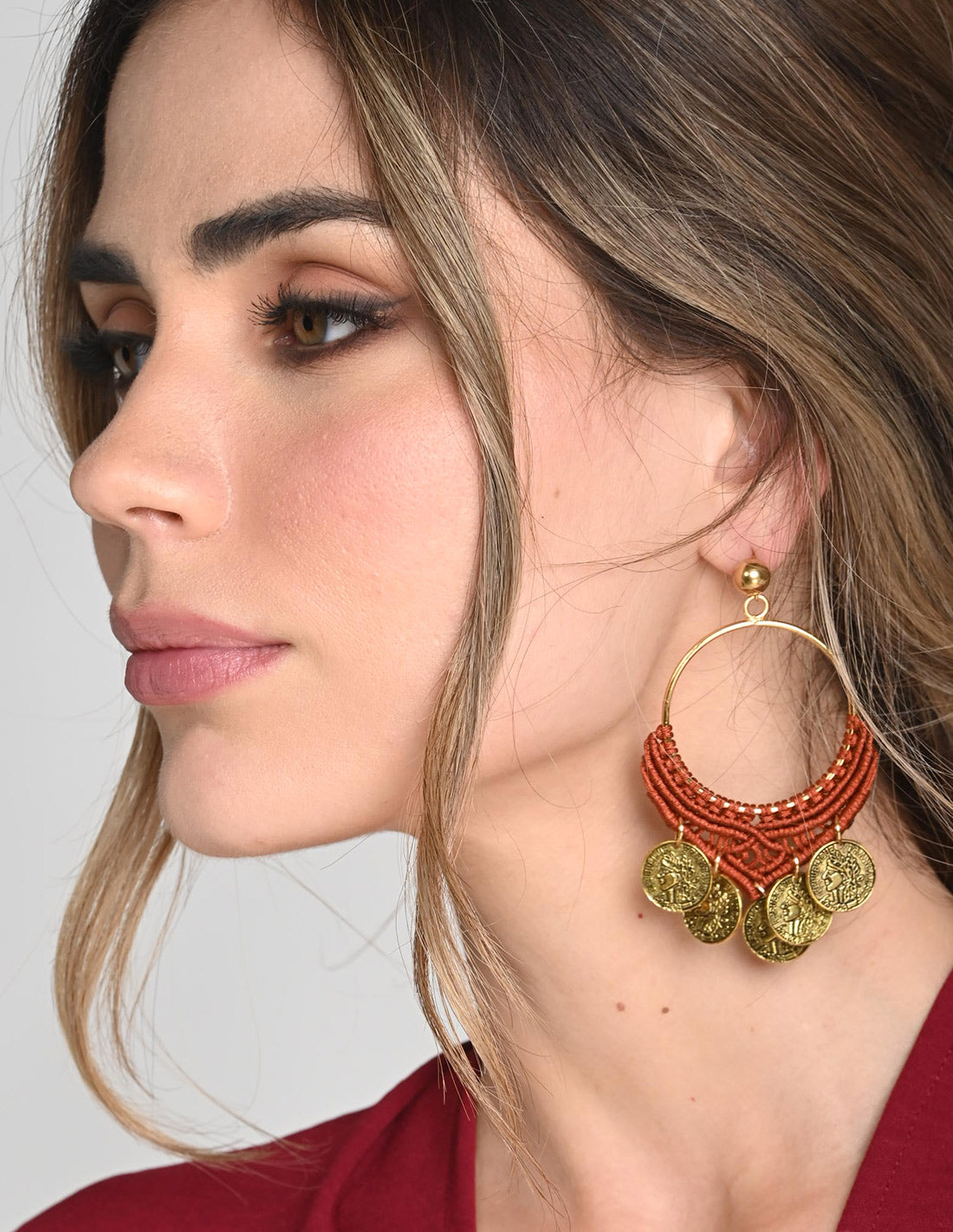 Asha Earring Ochre. Earring In Ochre