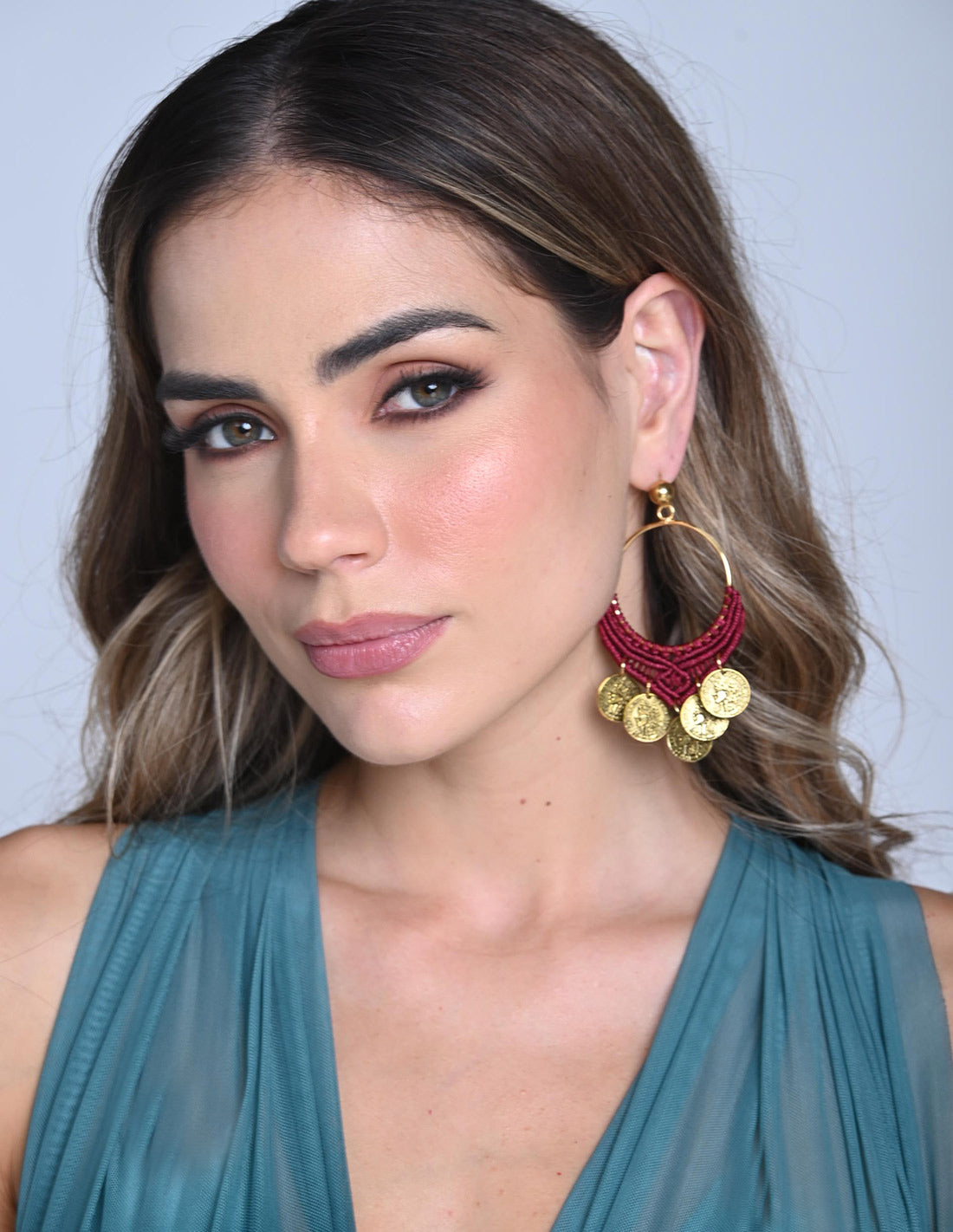 Asha Earring Red Wine. Earring In Red Wine