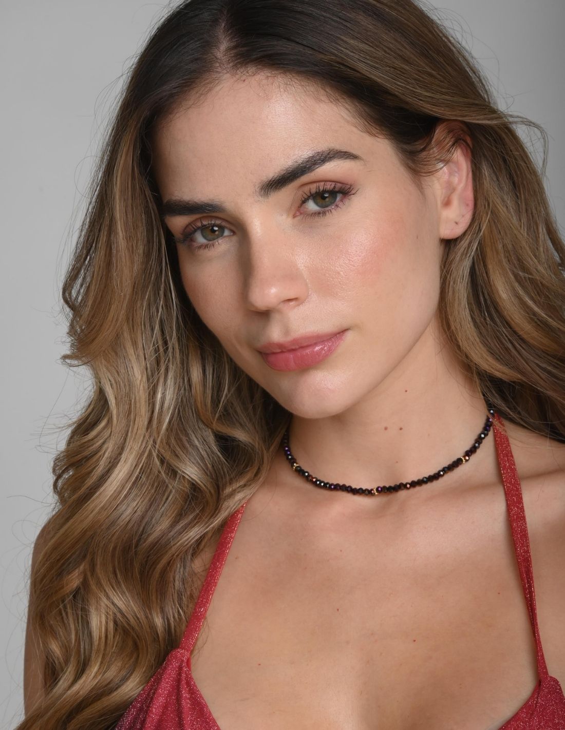 Kiran Choker Purple + Black. Choker In Purple + Black