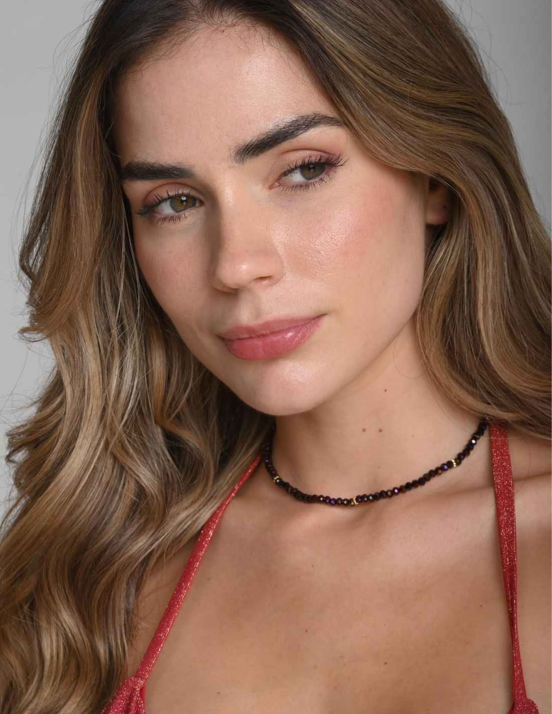 Kiran Choker Purple + Black. Choker In Purple + Black