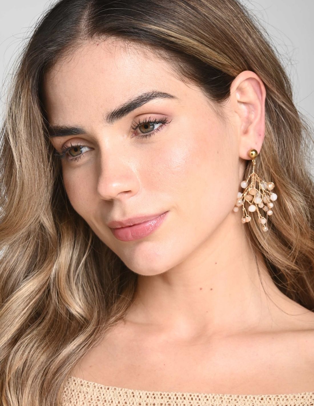 Elara Earring Beige. Earring In Beige