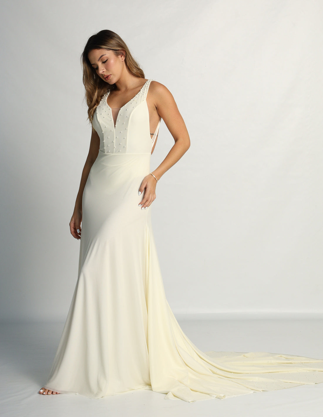 Petale Dress With Pearls