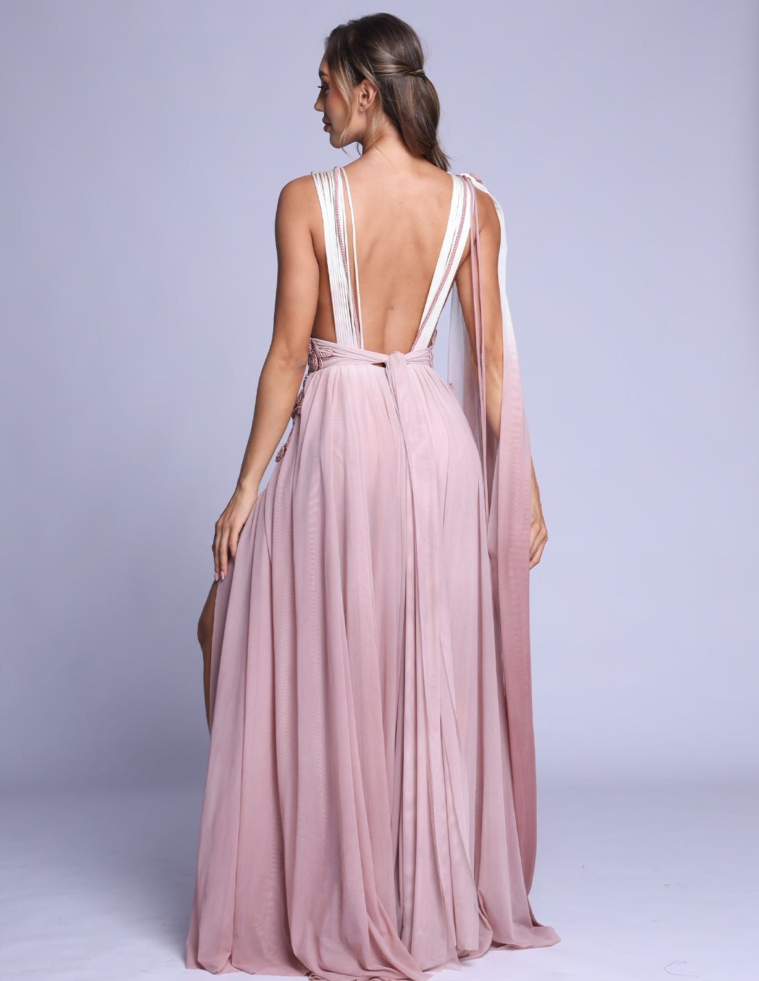 Copernico Dress Ivory + Coral Blush