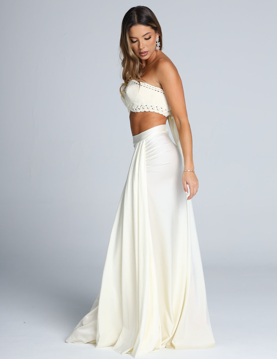 Prega Skirt Ivory