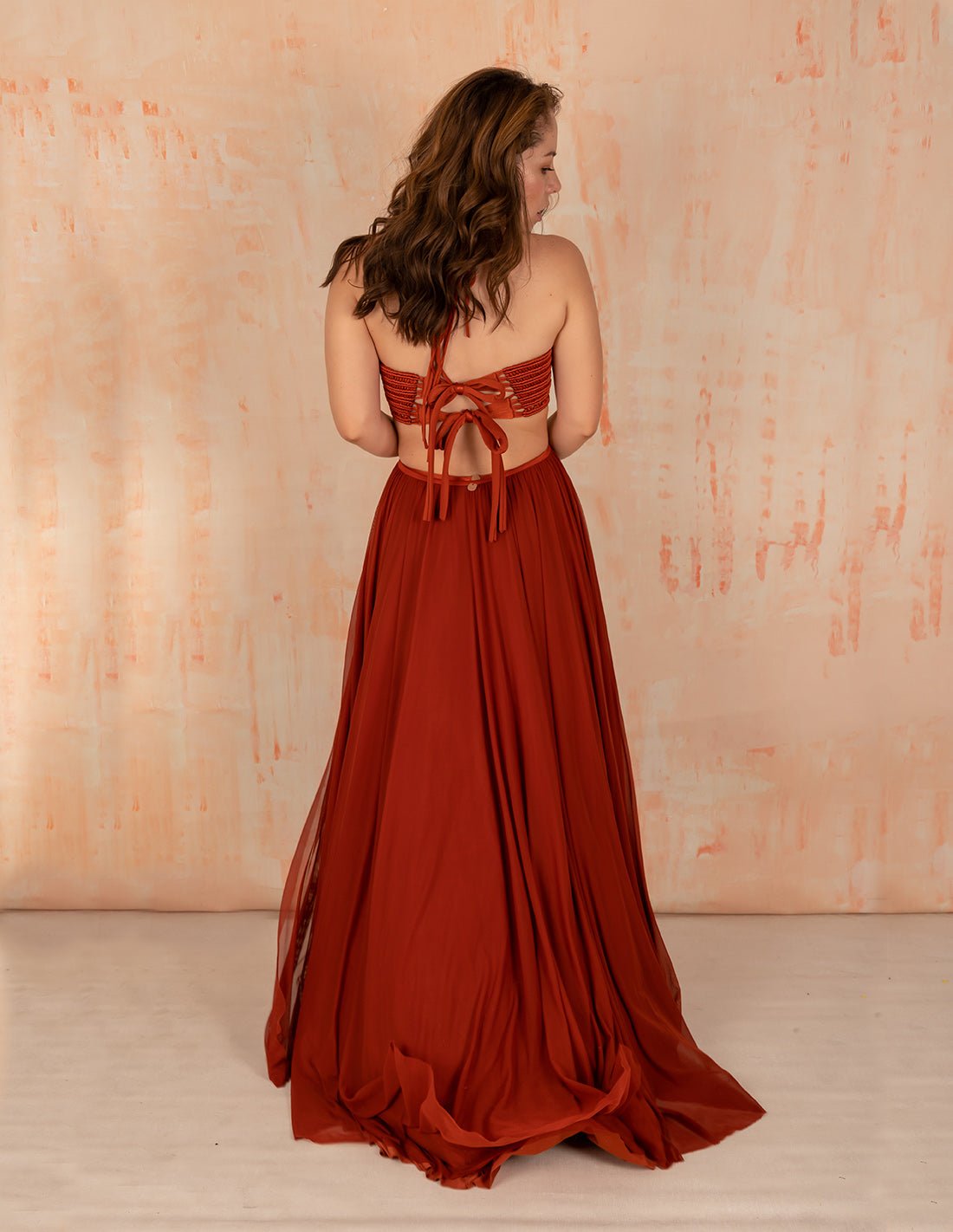 Air Skirt Ochre - Skirt - Entreaguas Wearable Art