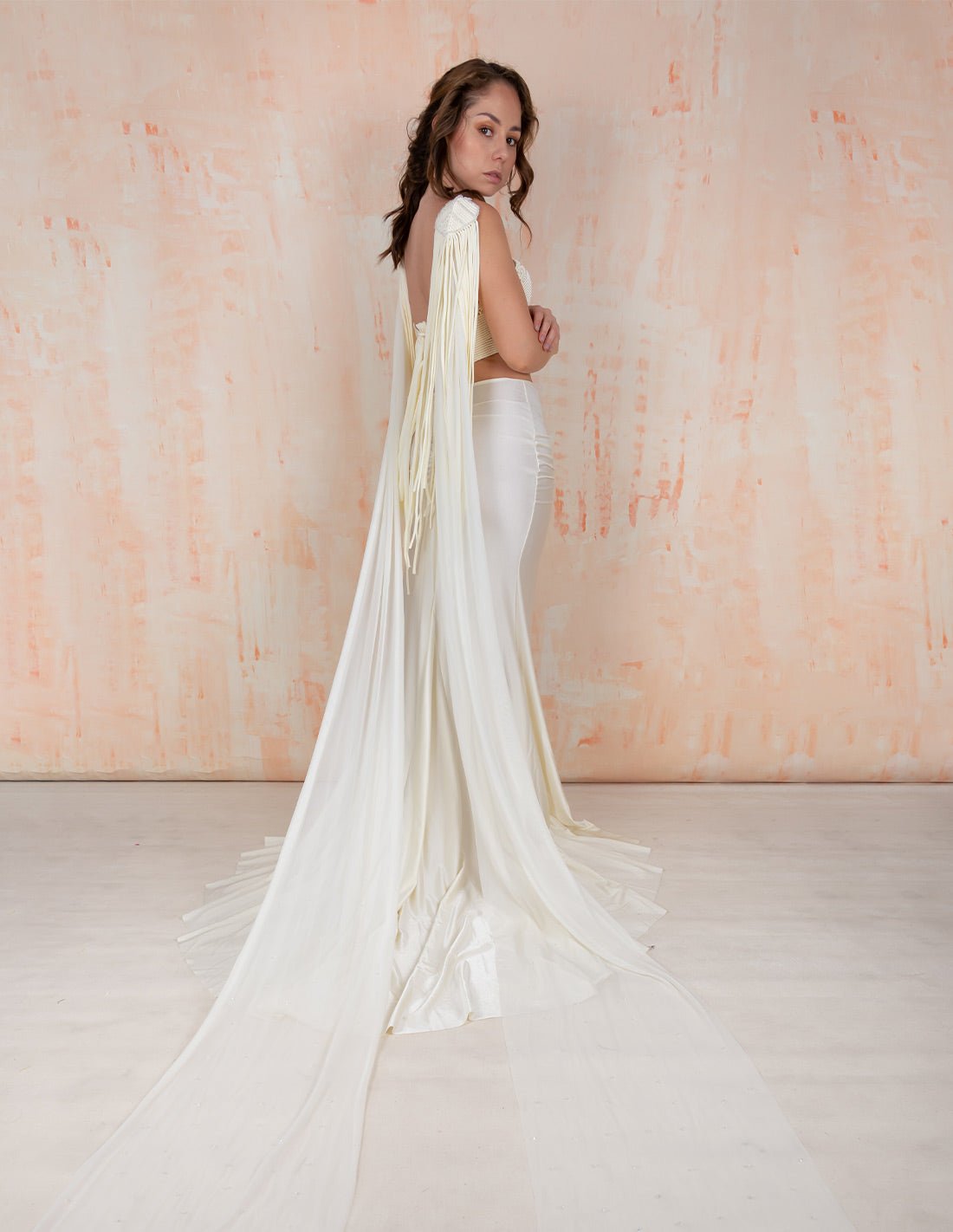 Alas Shoulder Pads With Murano Crystals - Shoulder Pads - Entreaguas Wearable Art