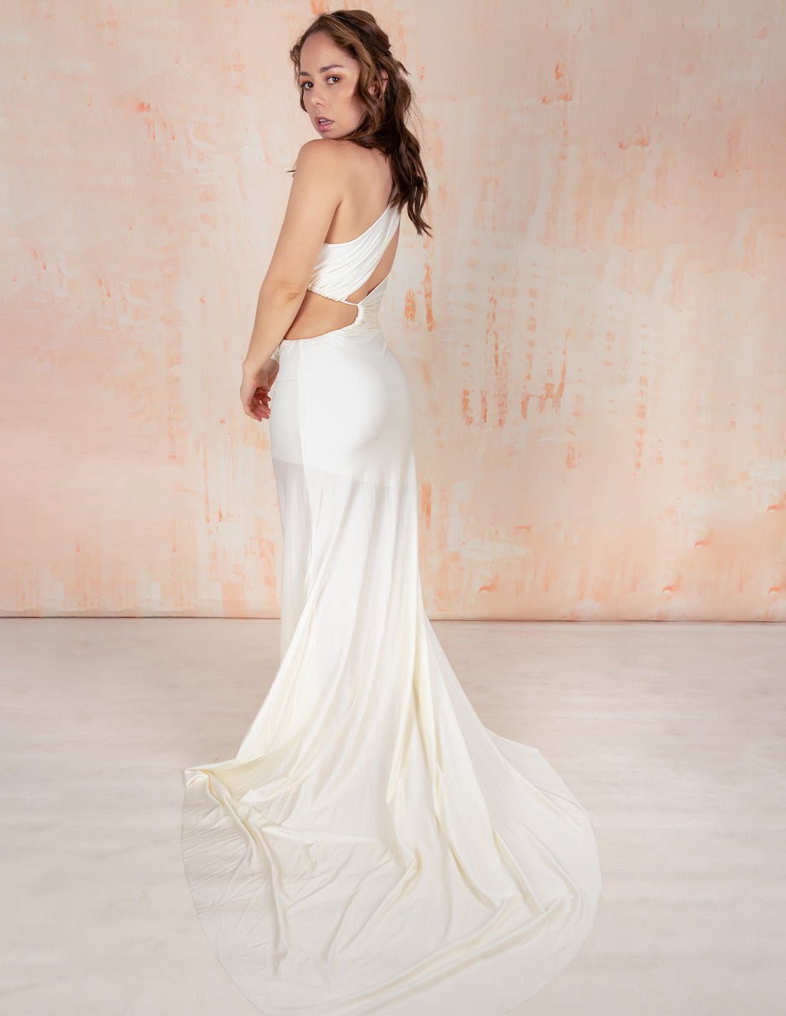 Aphrodite Dress Ivory - Dress - Entreaguas Wearable Art