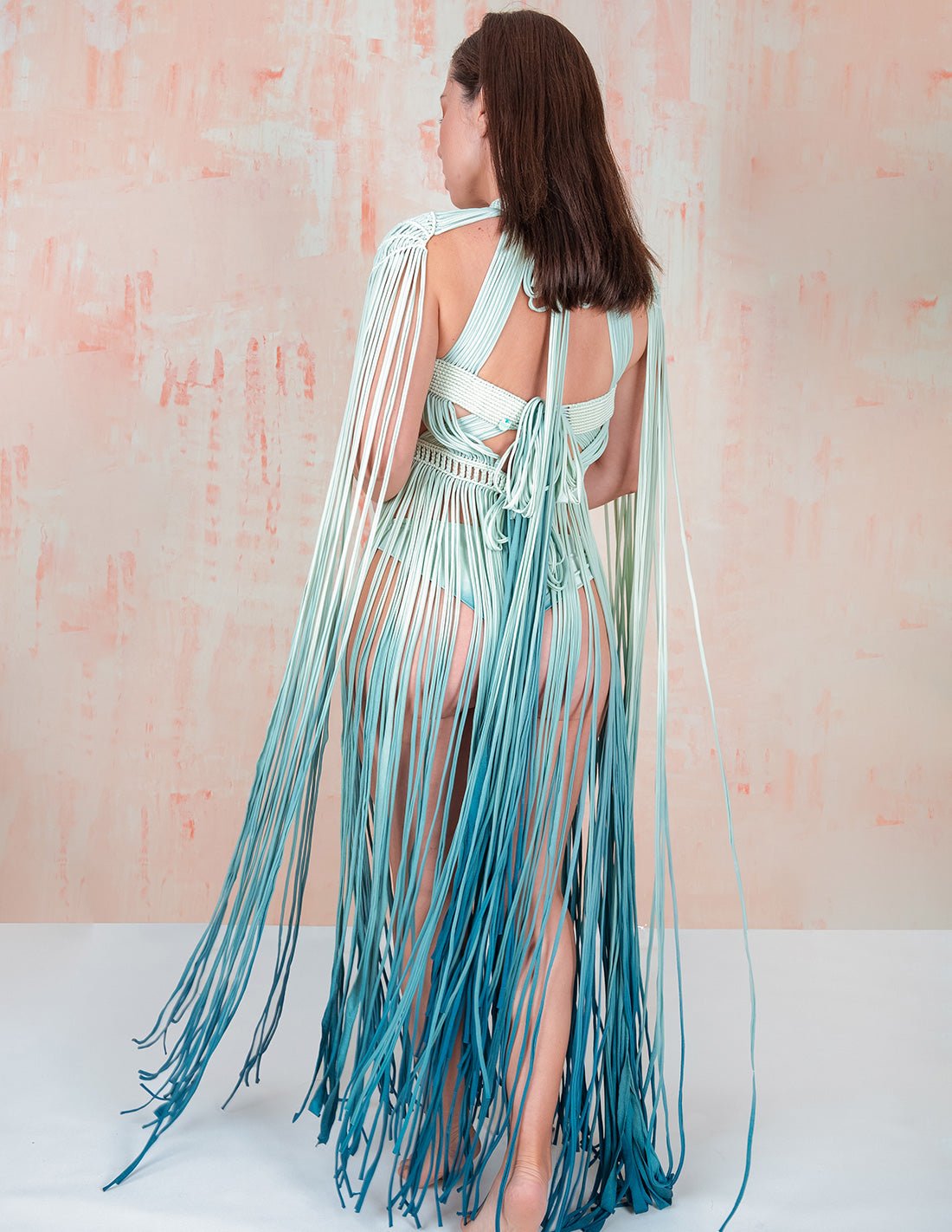 Cadere Dress Faded Greendusk - Dress - Entreaguas Wearable Art