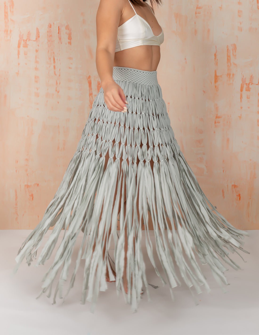 Chatteu Skirt Faded Greendusk - Skirt - Entreaguas Wearable Art