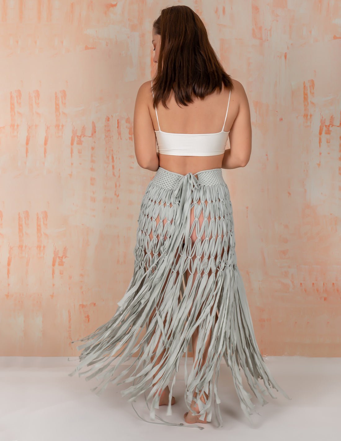 Chatteu Skirt Faded Greendusk - Skirt - Entreaguas Wearable Art