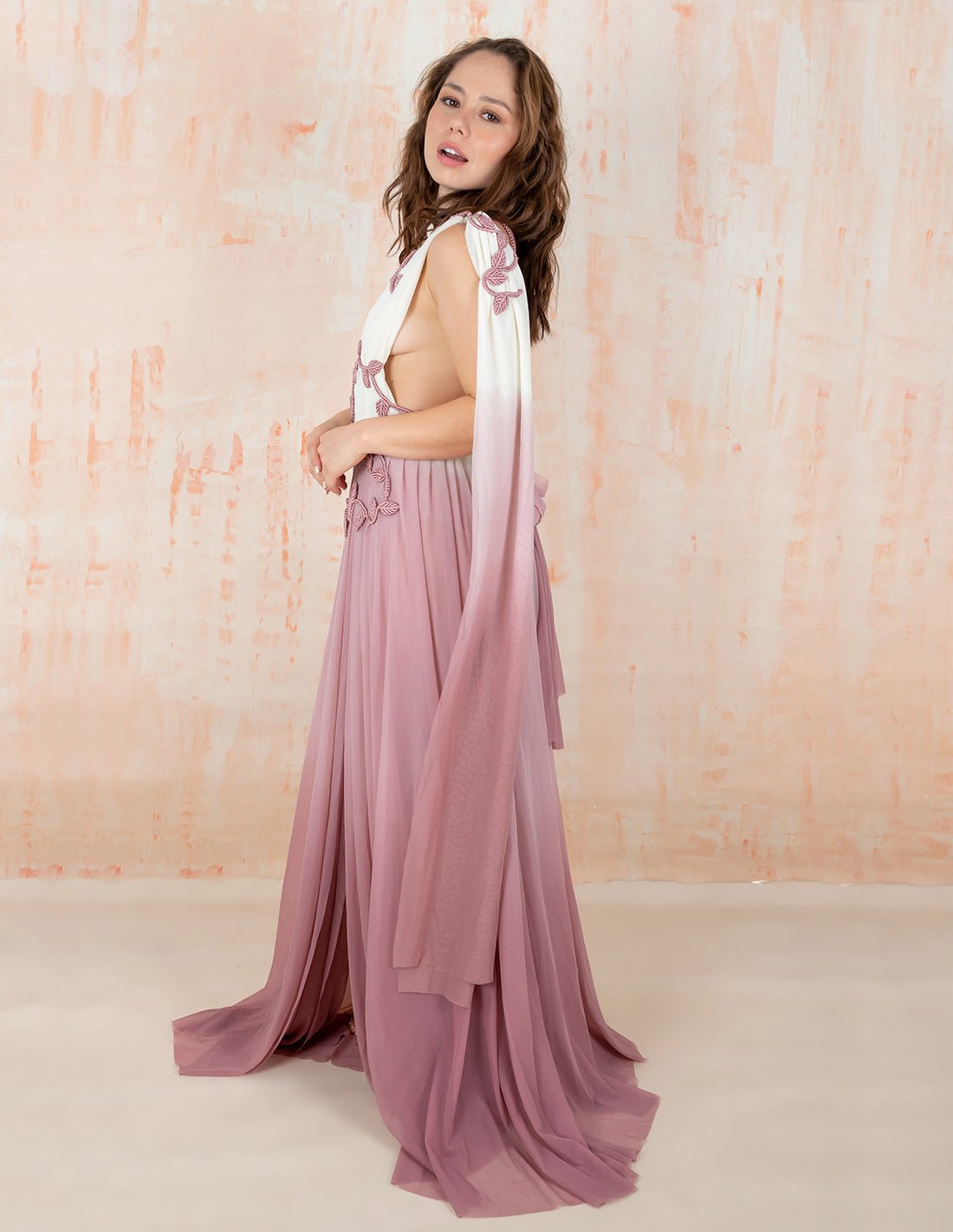 Copernico Dress Ivory + Coral Blush - Dress - Entreaguas Wearable Art