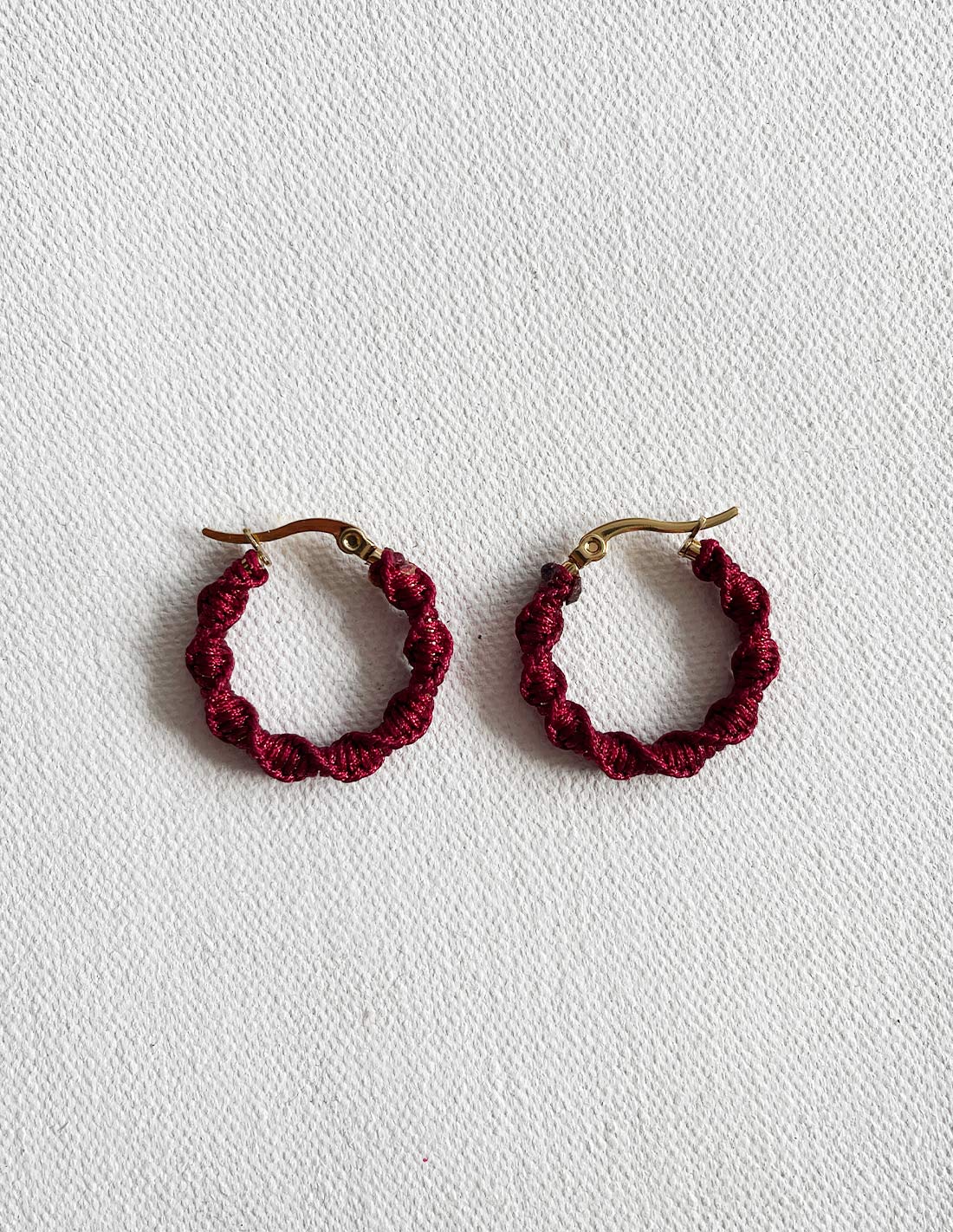 Espiral Earring Red Wine