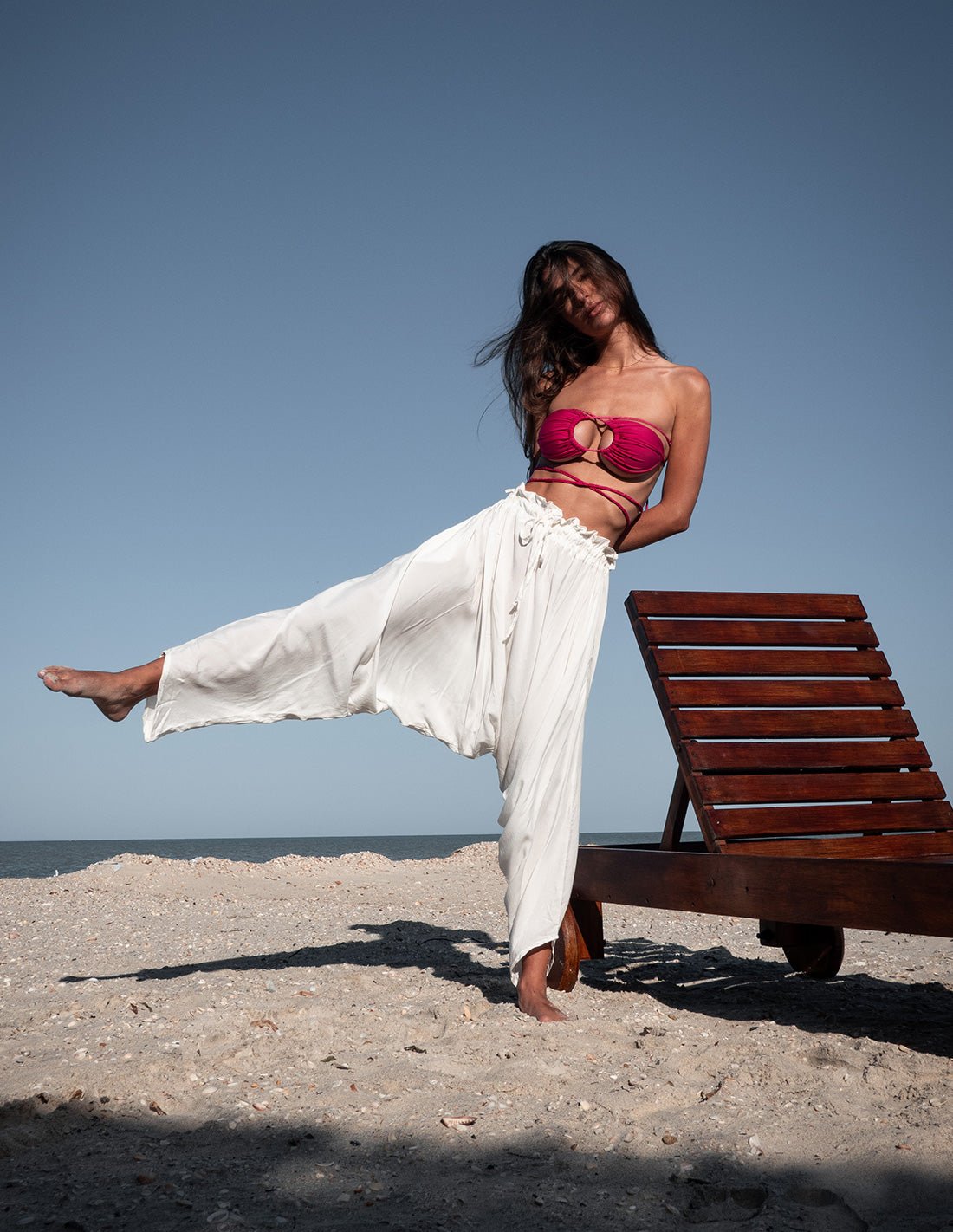 Flemish Pant Ivory. Beach Pant In Ivory. Entreaguas