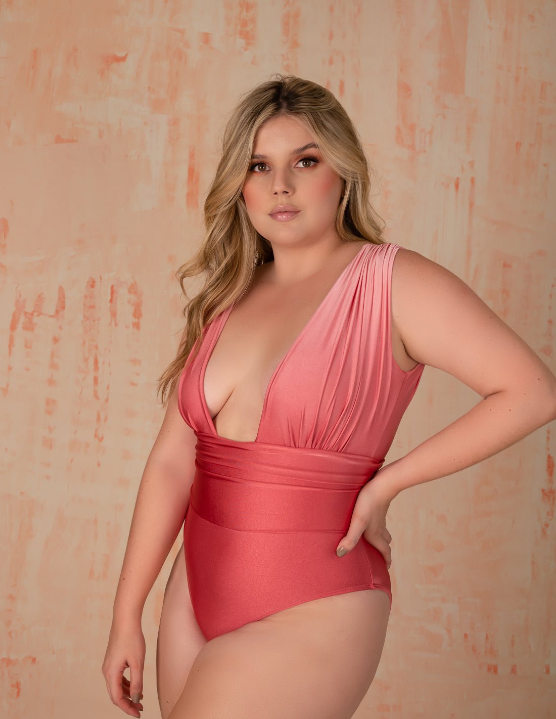 Haze One-Piece Faded Red Flower - One-Piece - Entreaguas Wearable Art