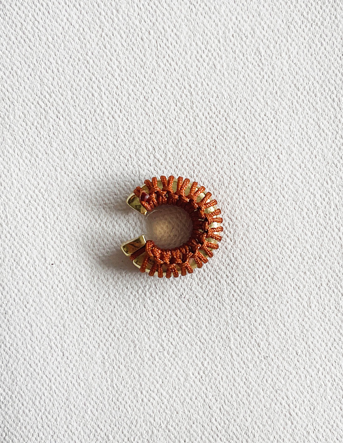 Luna Llena Ear Cuff Brown - Ear Cuff - Entreaguas Wearable Art