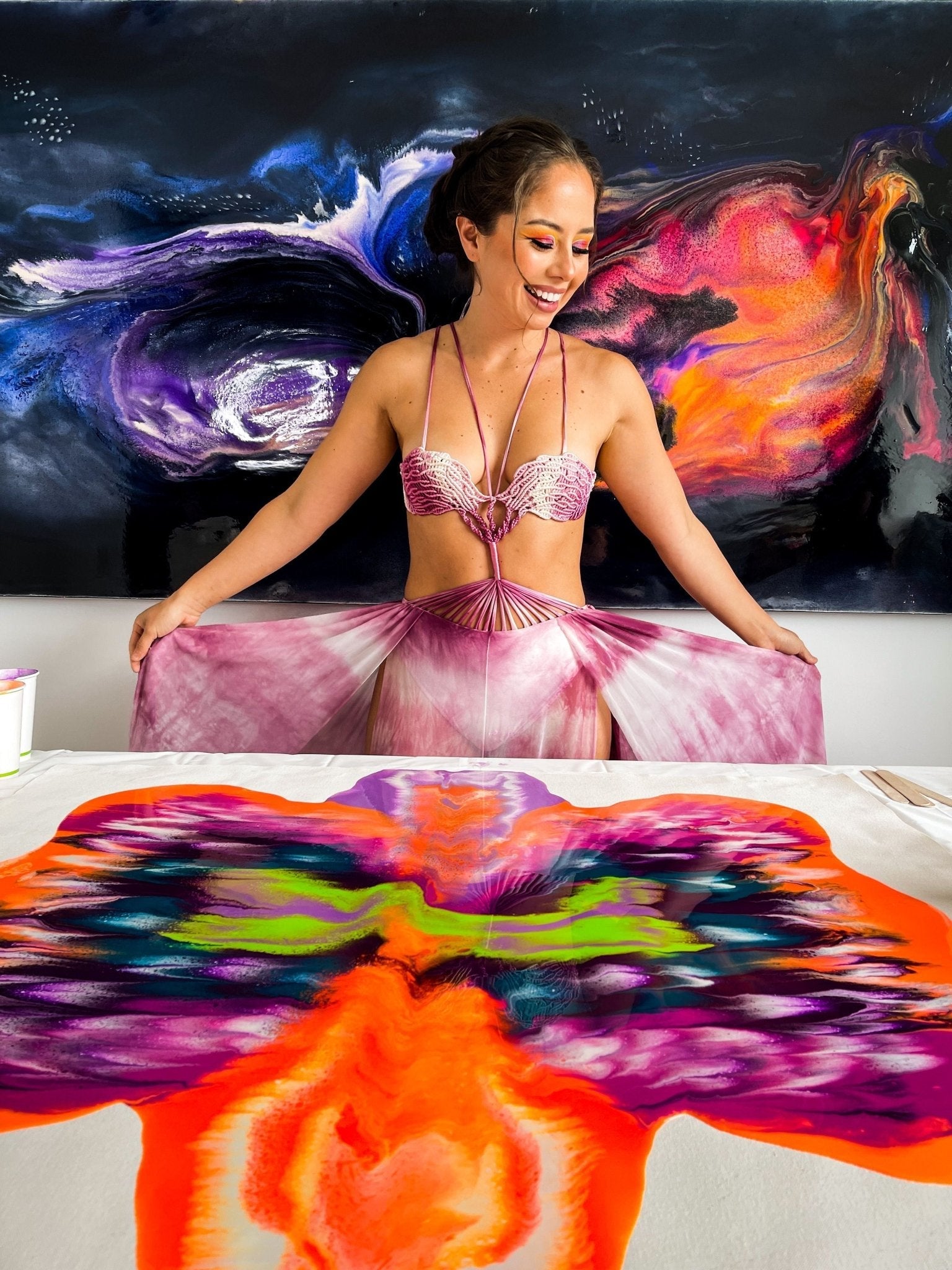 Online Course - Fluid Art by NBotero - Course - Entreaguas Wearable Art