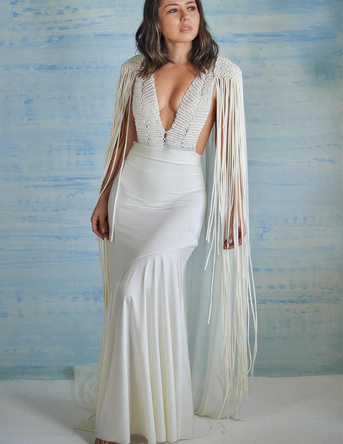 Opalo Skirt Ivory - Skirt - Entreaguas Wearable Art