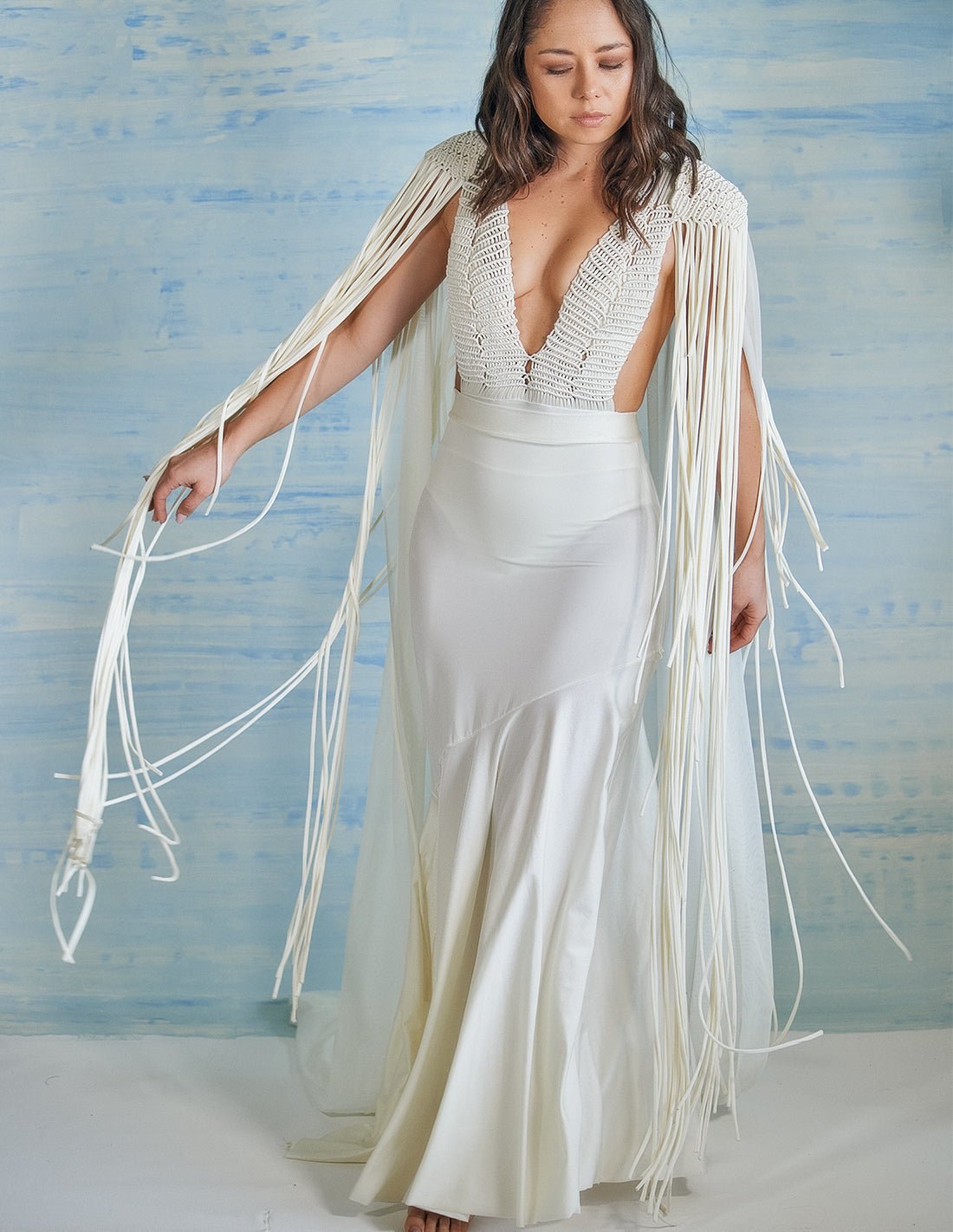 Opalo Skirt Ivory - Skirt - Entreaguas Wearable Art